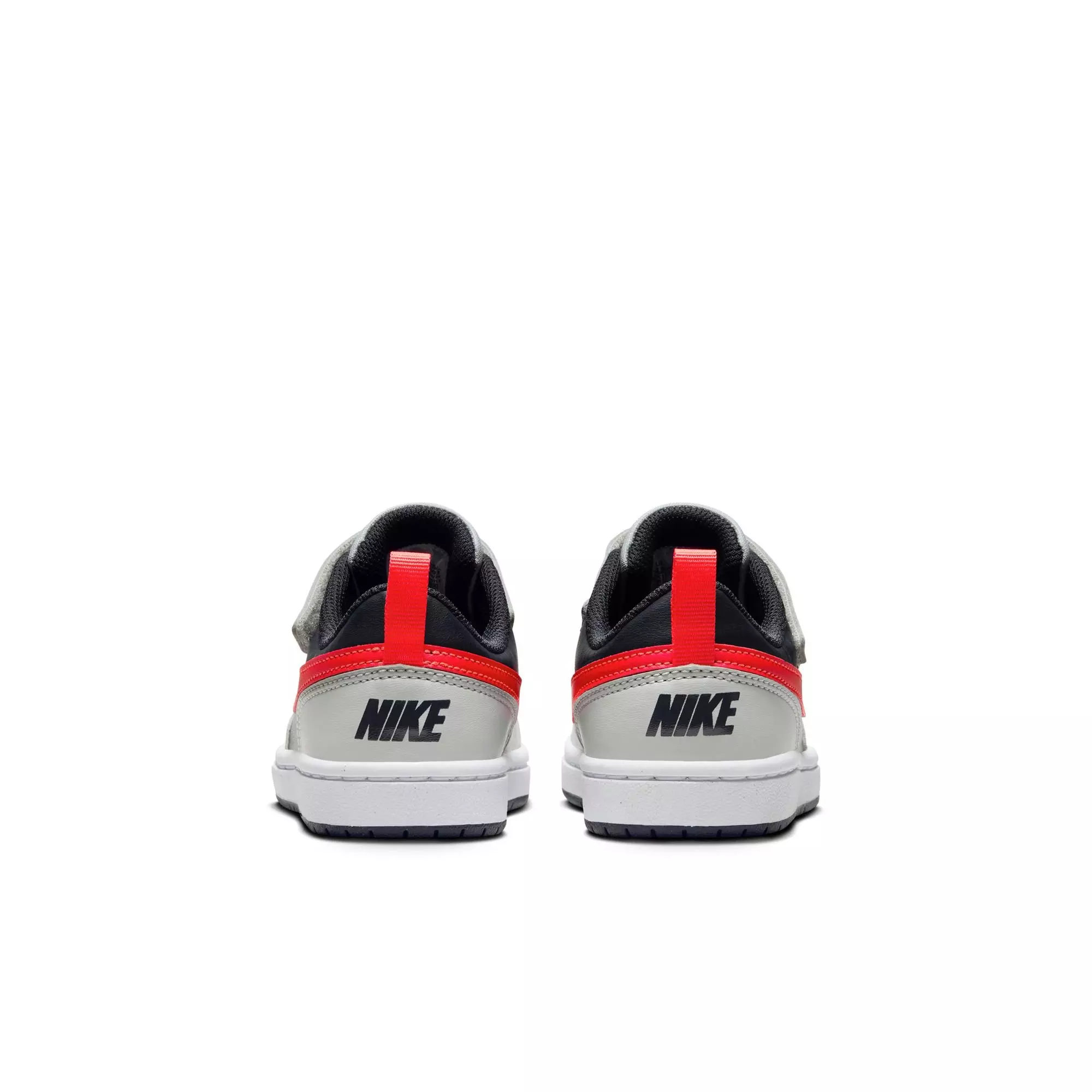 Nike Court Borough Low Recraft "Lt Smoke Grey/Bright Crimson" Preschool Boys' Shoe - GREY/RED