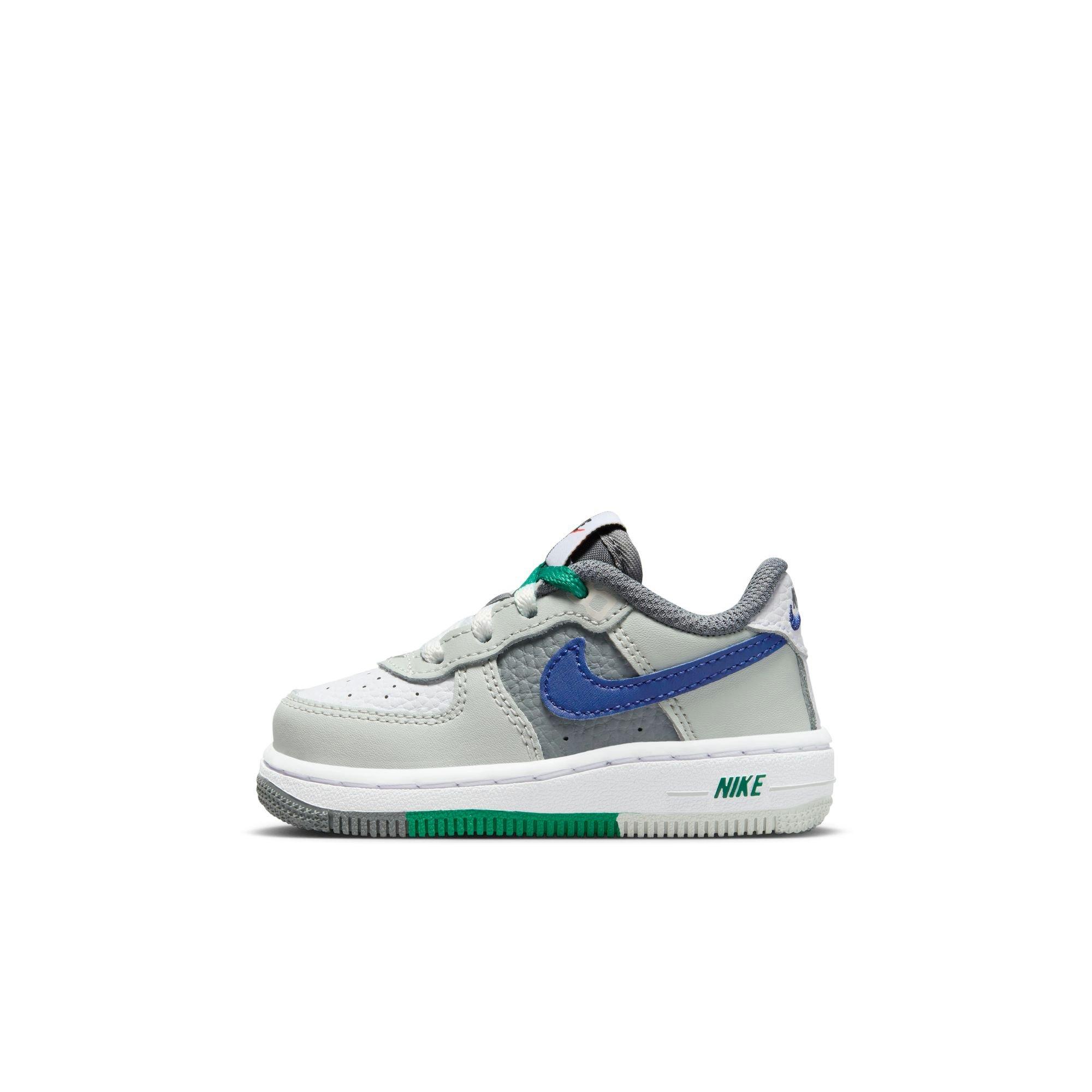 Nike Air Force 1 Low LV8 2 "Light Silver/Deep Royal Blue/White" Toddler Boys' Shoe - SILVER/BLUE Thumbnail View 3
