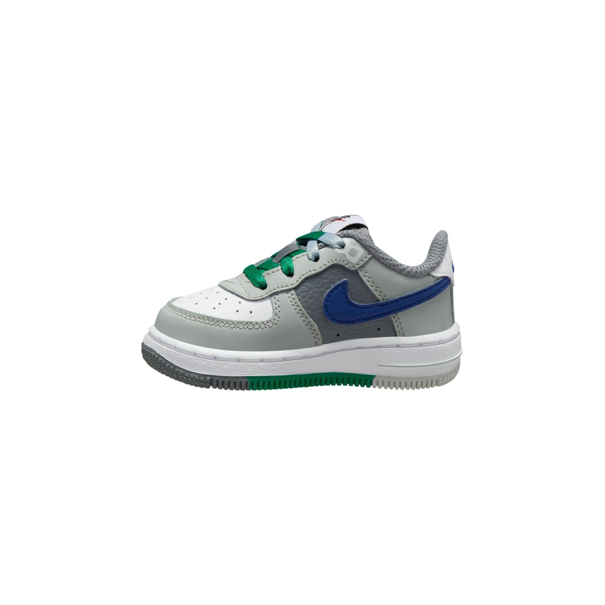 Nike Air Force 1 Low LV8 2 "Light Silver/Deep Royal Blue/White" Toddler Boys' Shoe - SILVER/BLUE Thumbnail View 4