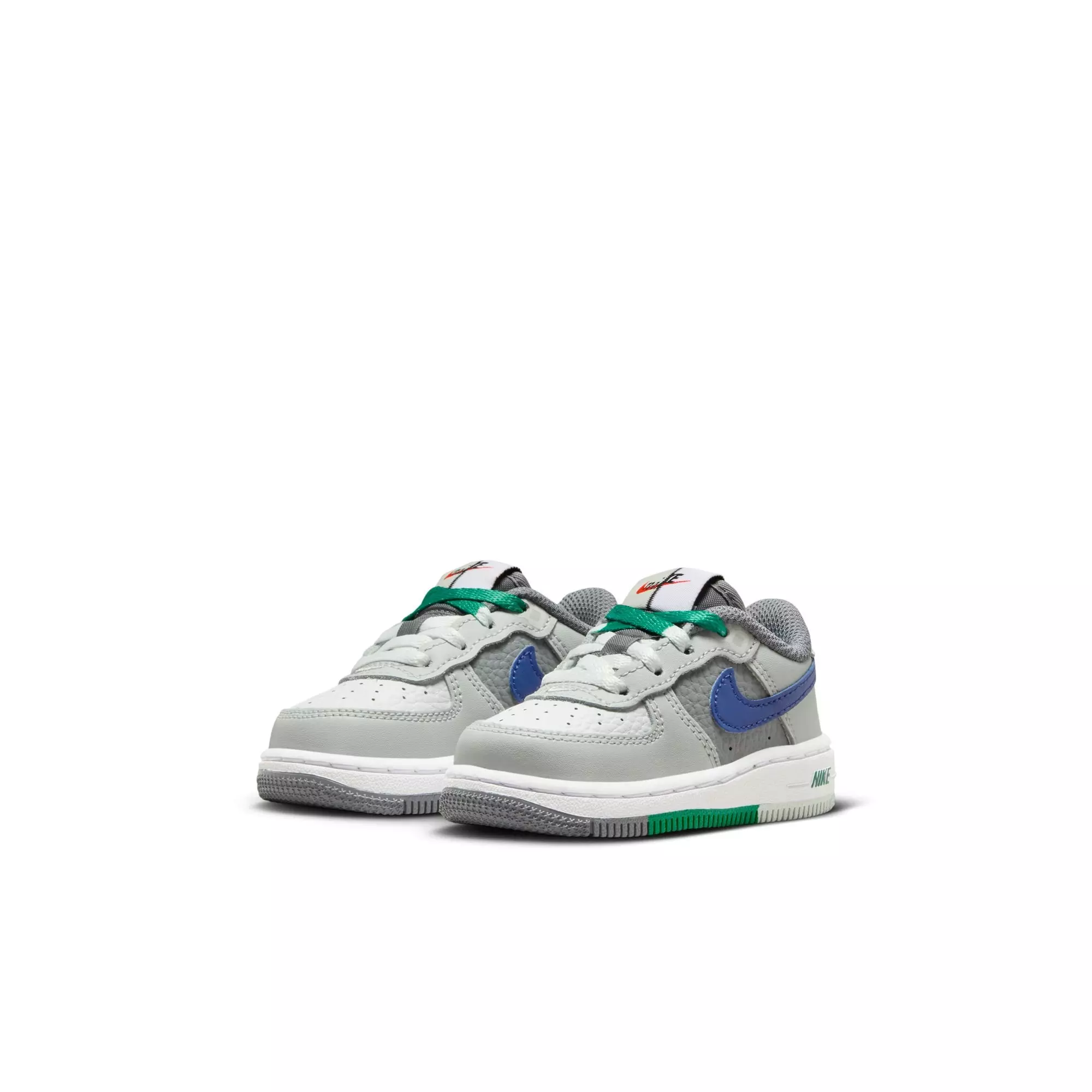 Nike Air Force 1 Low LV8 2 "Light Silver/Deep Royal Blue/White" Toddler Boys' Shoe - SILVER/BLUE