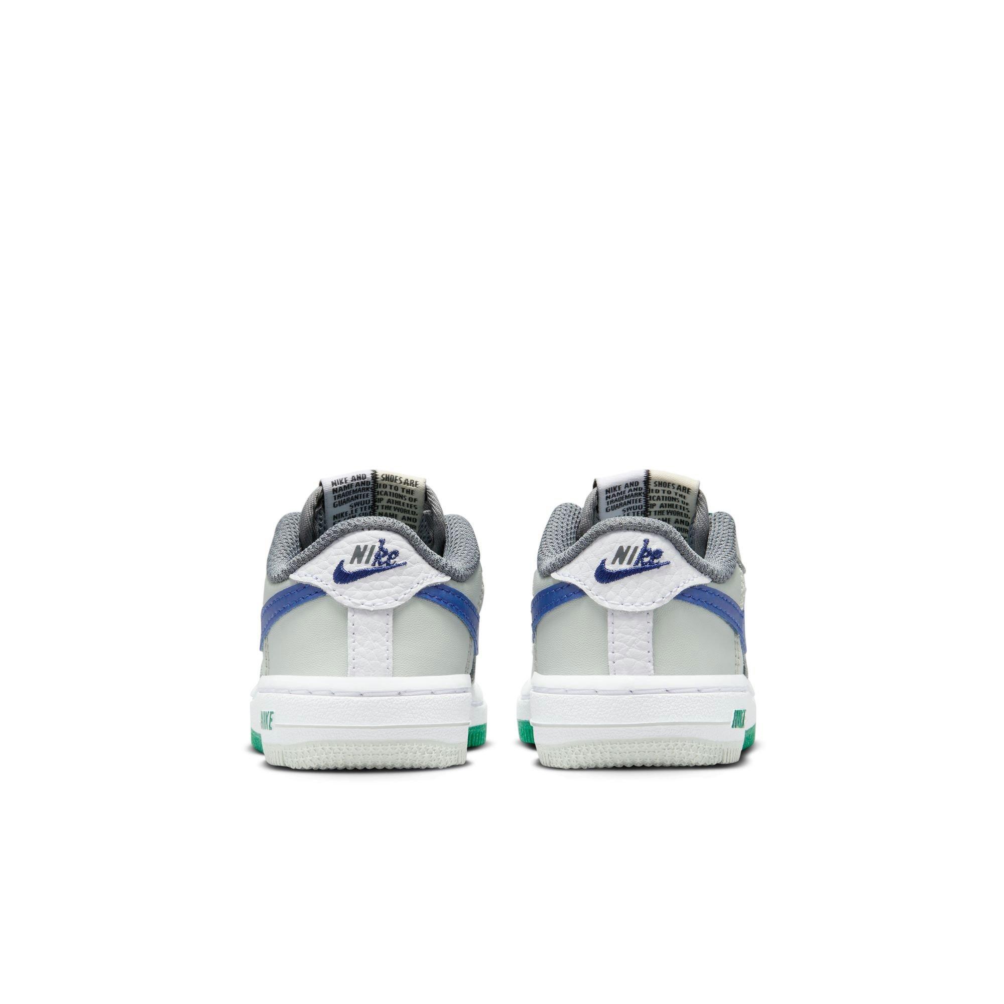 Nike Air Force 1 Low LV8 2 "Light Silver/Deep Royal Blue/White" Toddler Boys' Shoe - SILVER/BLUE Thumbnail View 6