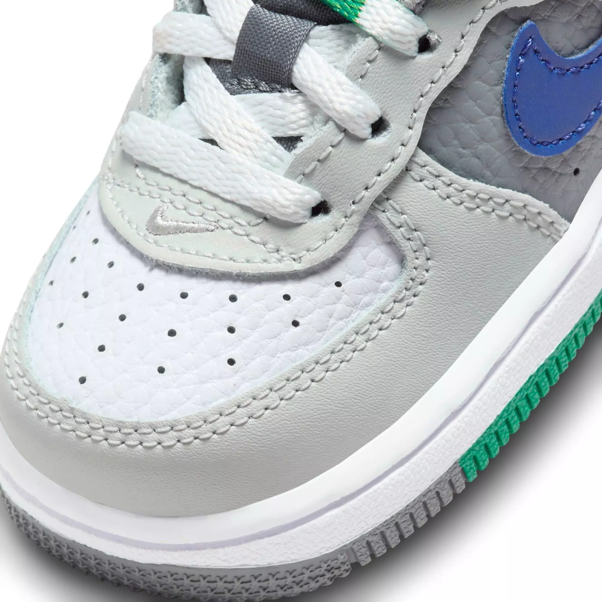 Nike Air Force 1 Low LV8 2 "Light Silver/Deep Royal Blue/White" Toddler Boys' Shoe - SILVER/BLUE