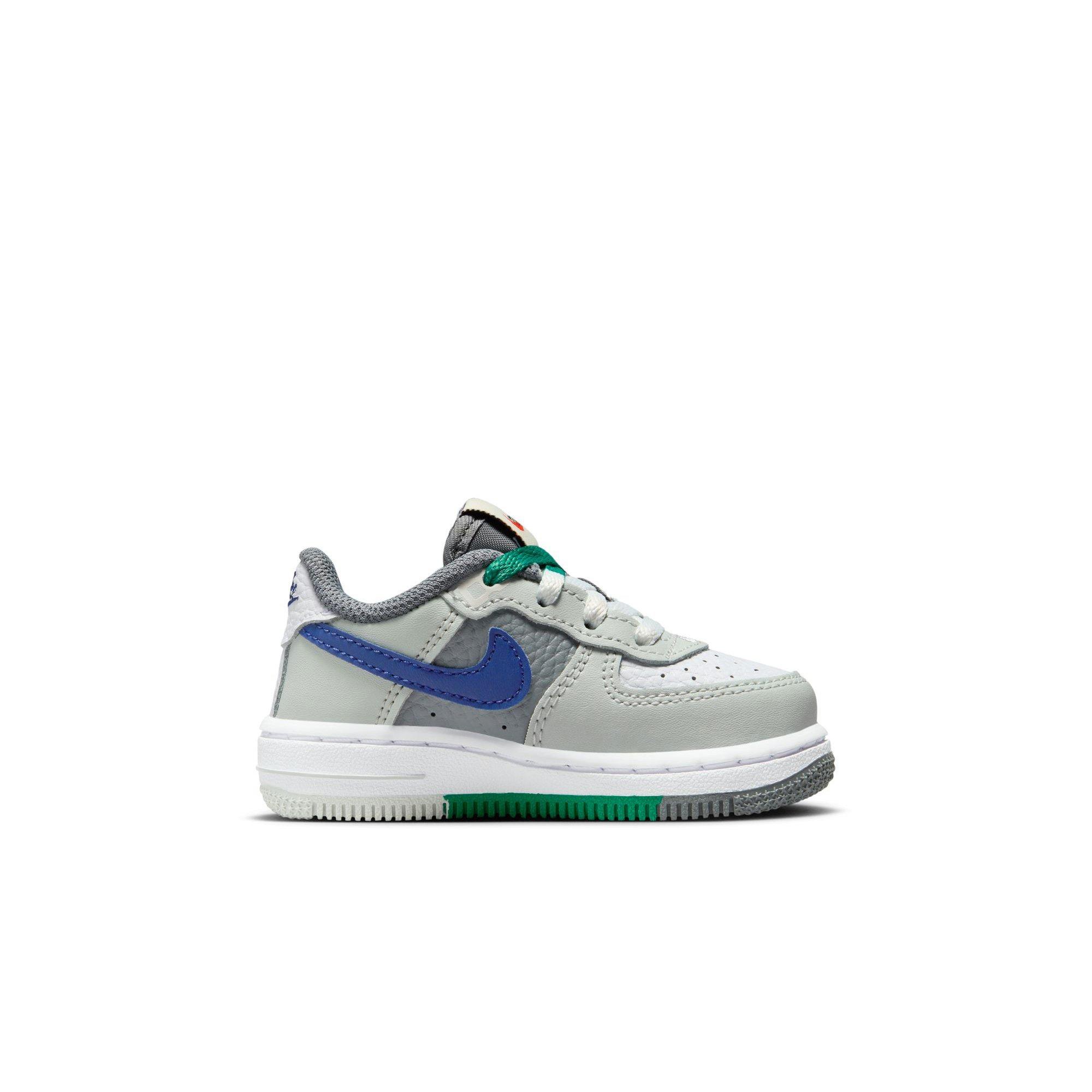 Nike Air Force 1 Low LV8 2 "Light Silver/Deep Royal Blue/White" Toddler Boys' Shoe - SILVER/BLUE Thumbnail View 2