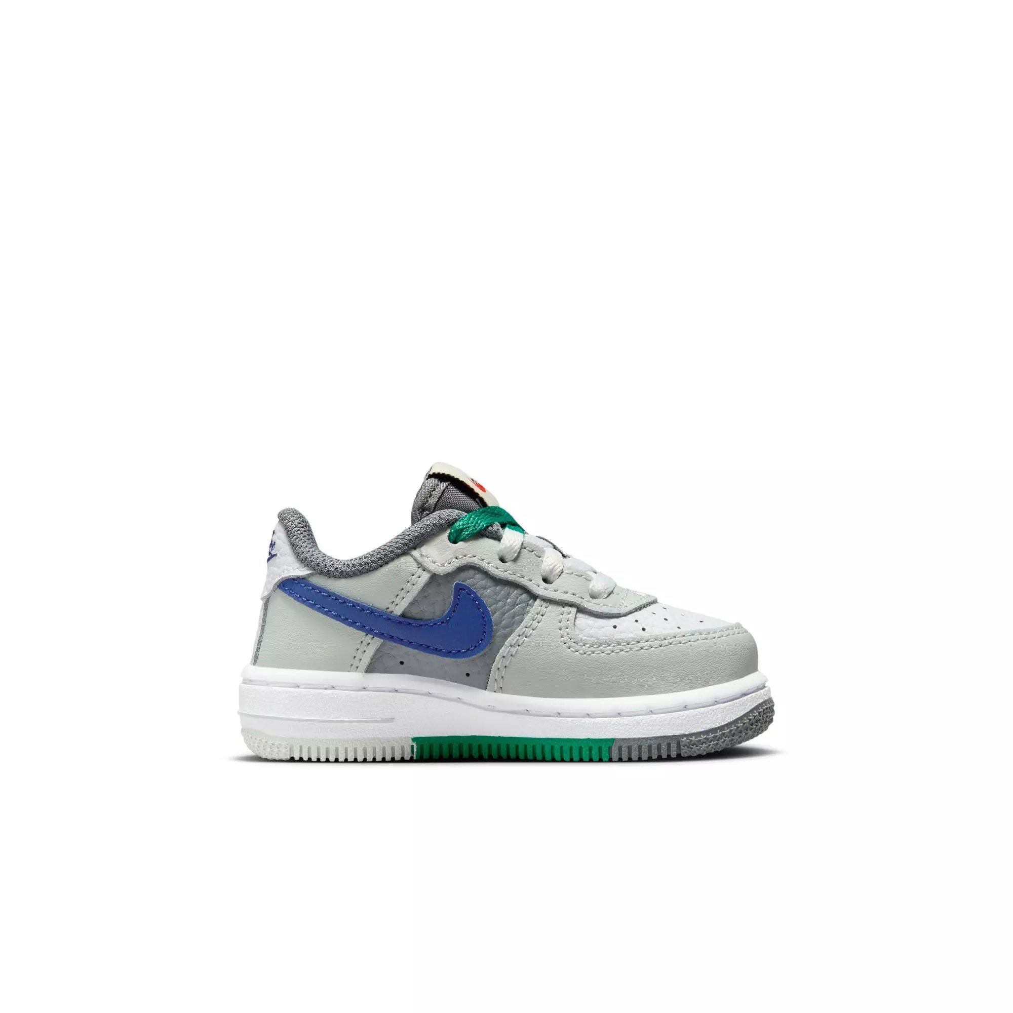 Nike Air Force 1 Low LV8 2 "Light Silver/Deep Royal Blue/White" Toddler Boys' Shoe - SILVER/BLUE