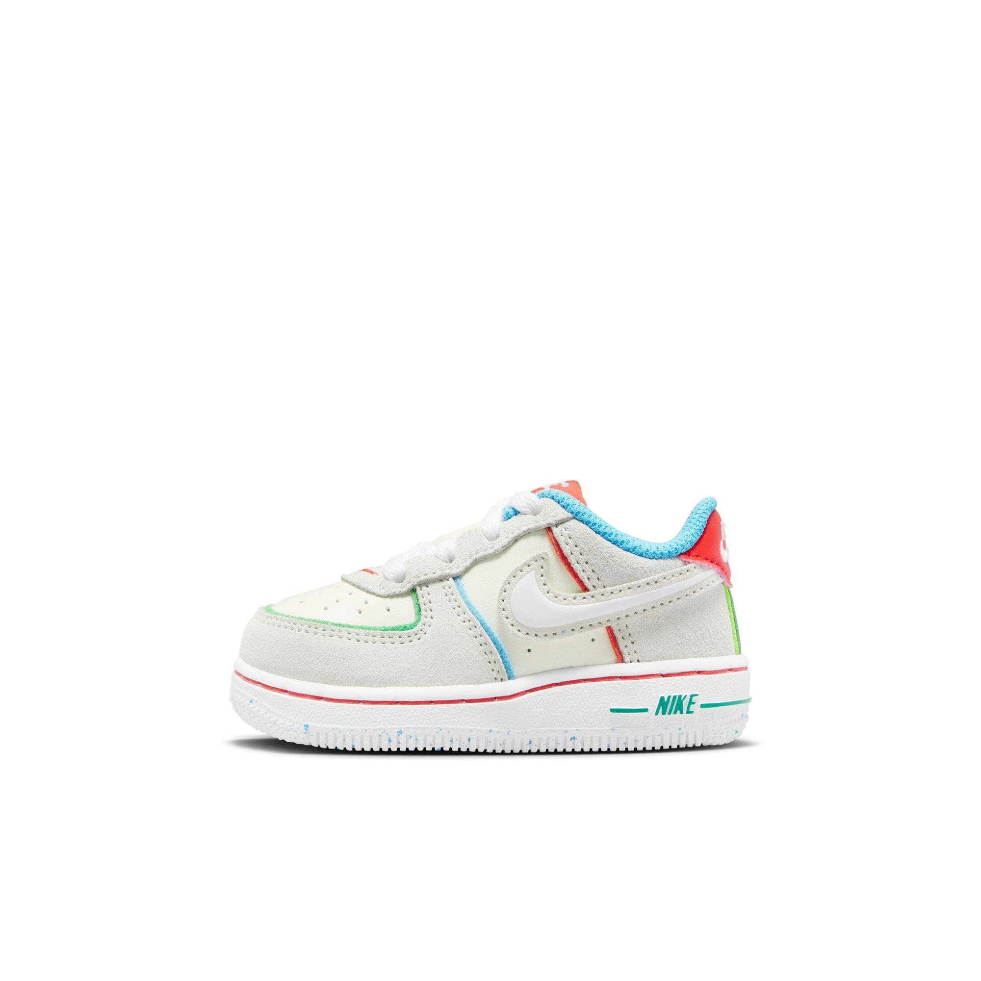 Nike Air Force 1 LV8 "Pale Ivory/White/Picante Red" Toddler Kids' Shoe - PALE IVORY/WHITE/PICANTE RED Thumbnail View 3