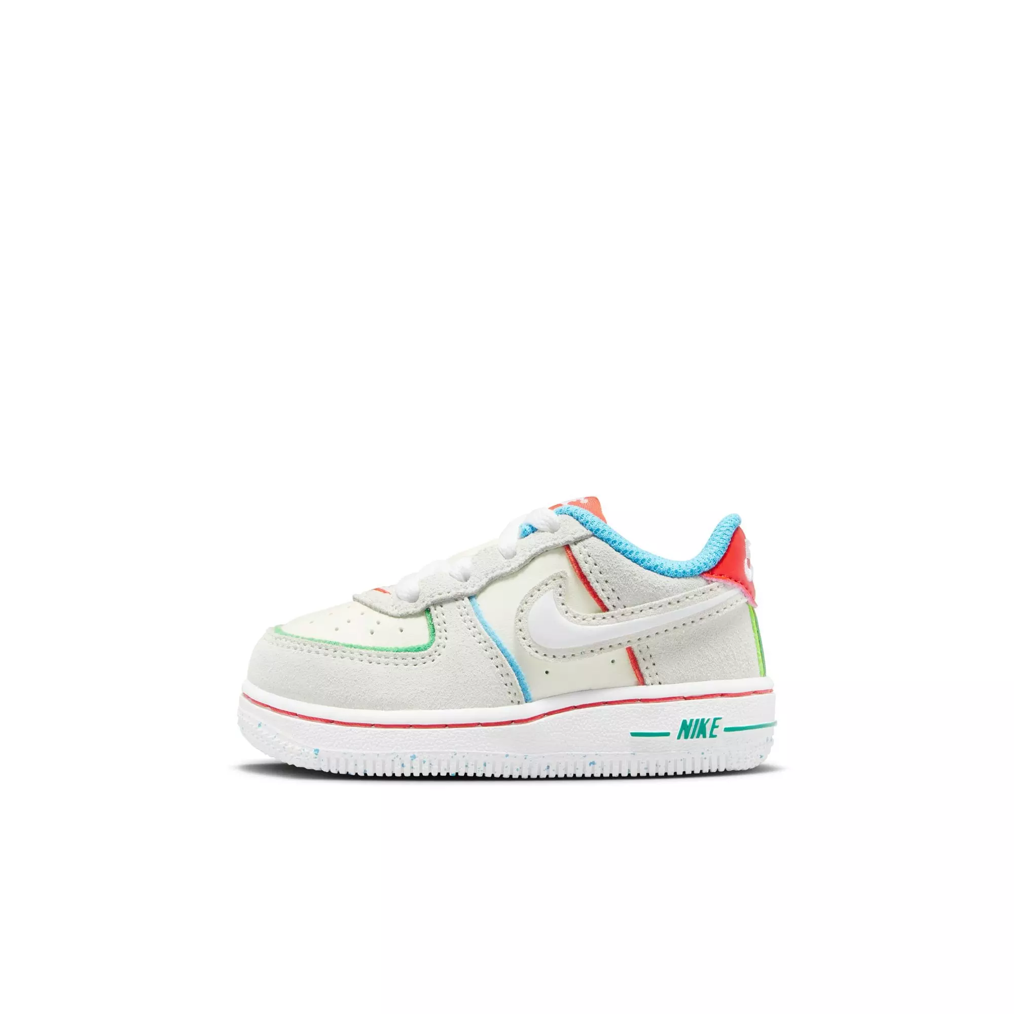 Nike Air Force 1 LV8 "Pale Ivory/White/Picante Red" Toddler Kids' Shoe - PALE IVORY/WHITE/PICANTE RED
