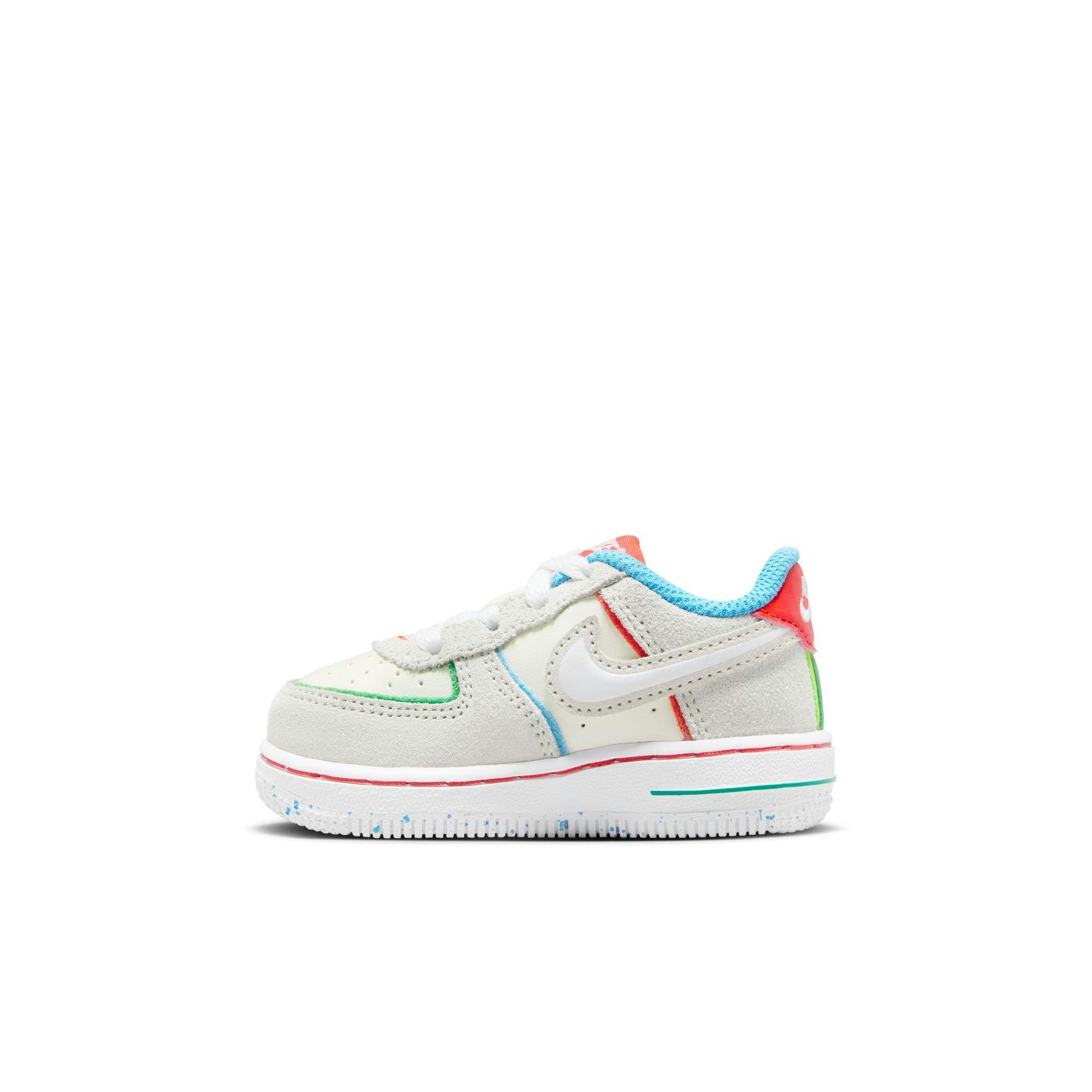 Nike Air Force 1 LV8 "Pale Ivory/White/Picante Red" Toddler Kids' Shoe - PALE IVORY/WHITE/PICANTE RED Thumbnail View 4