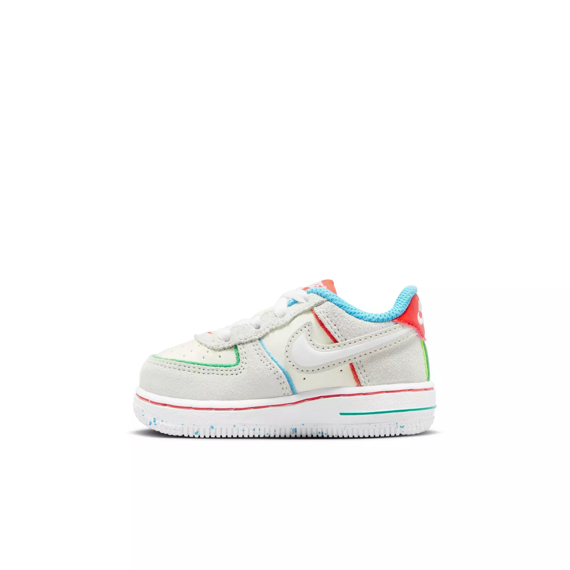 Nike Air Force 1 LV8 "Pale Ivory/White/Picante Red" Toddler Kids' Shoe - PALE IVORY/WHITE/PICANTE RED