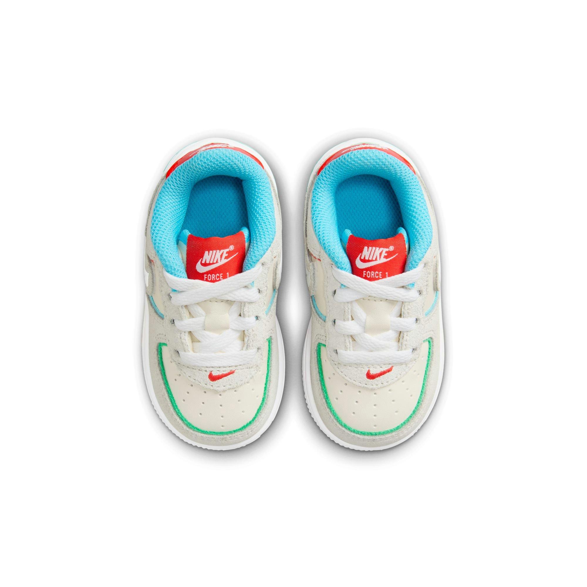 Nike Air Force 1 LV8 "Pale Ivory/White/Picante Red" Toddler Kids' Shoe - PALE IVORY/WHITE/PICANTE RED Thumbnail View 7