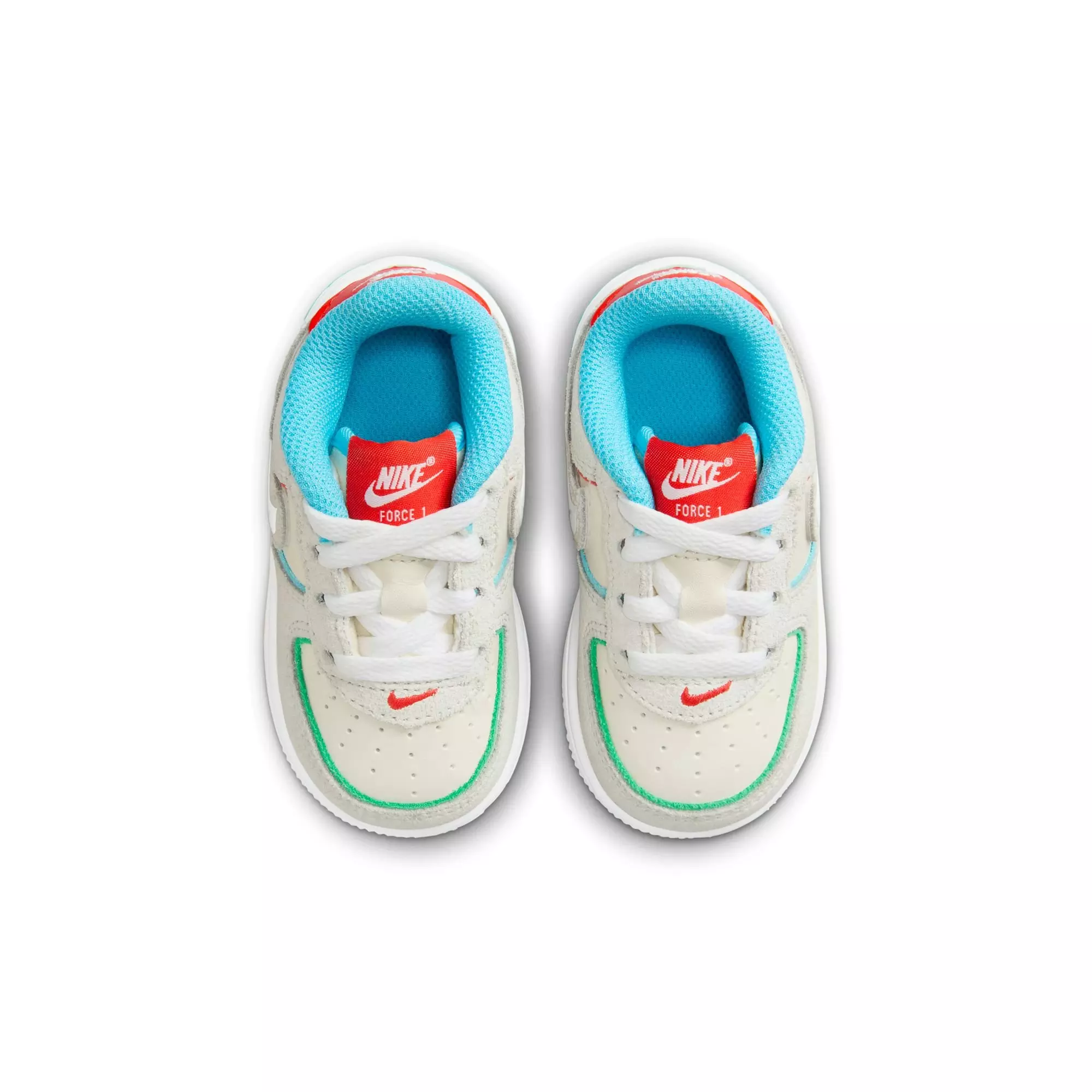Nike Air Force 1 LV8 "Pale Ivory/White/Picante Red" Toddler Kids' Shoe - PALE IVORY/WHITE/PICANTE RED