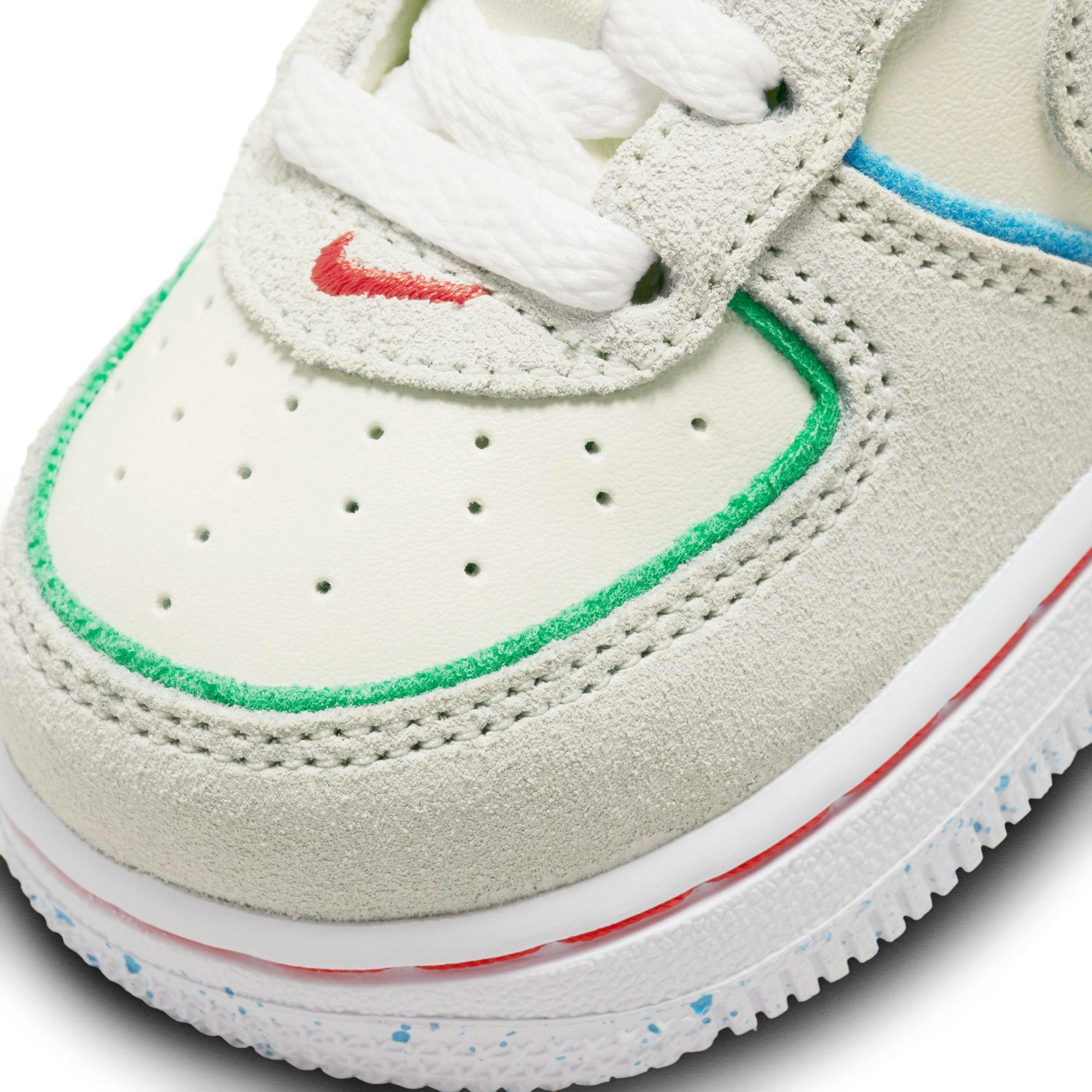 Nike Air Force 1 LV8 "Pale Ivory/White/Picante Red" Toddler Kids' Shoe - PALE IVORY/WHITE/PICANTE RED Thumbnail View 9