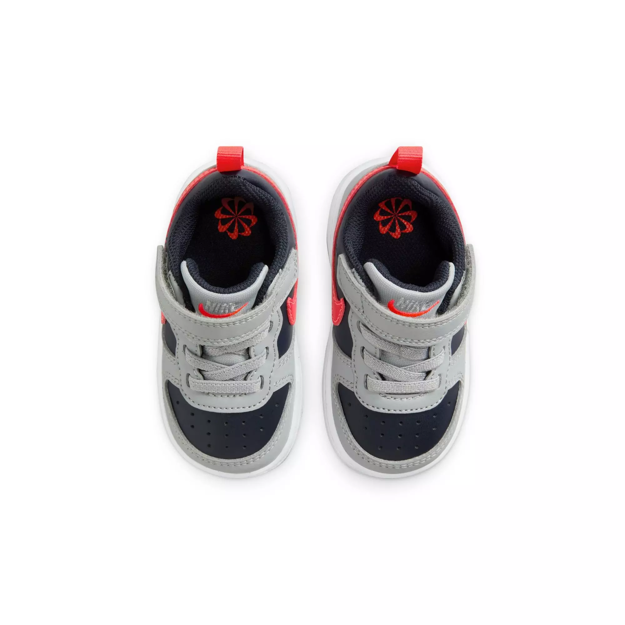 Nike Court Borough Low Recraft "Lt Smoke Grey/Bright Crimson" Toddler Boys' Shoe - GREY/RED