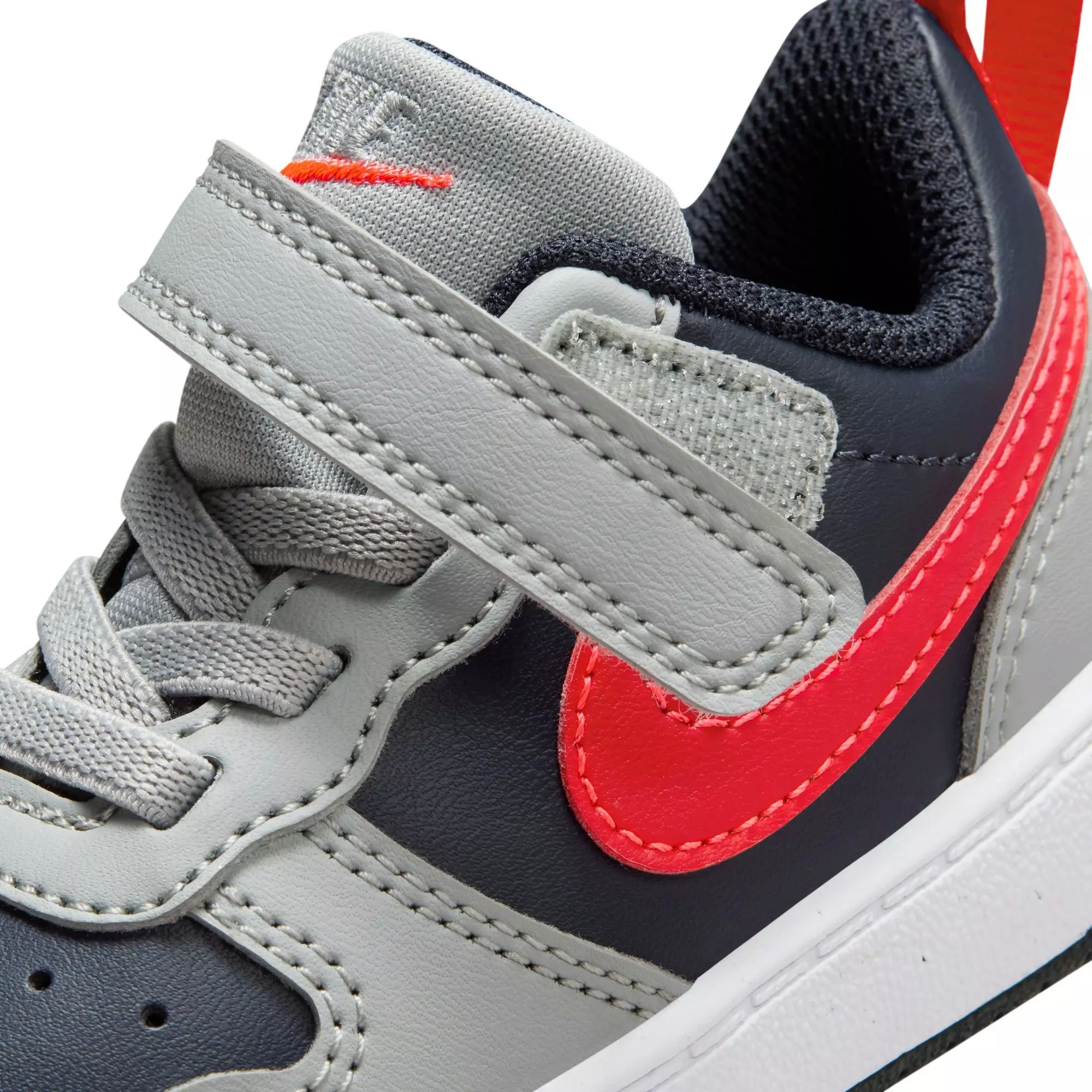 Nike Court Borough Low Recraft "Lt Smoke Grey/Bright Crimson" Toddler Boys' Shoe - GREY/RED