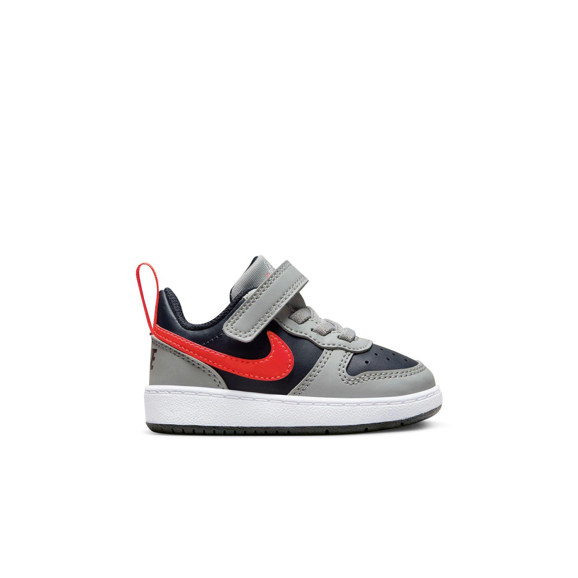 Nike Court Borough Low Recraft "Lt Smoke Grey/Bright Crimson" Toddler