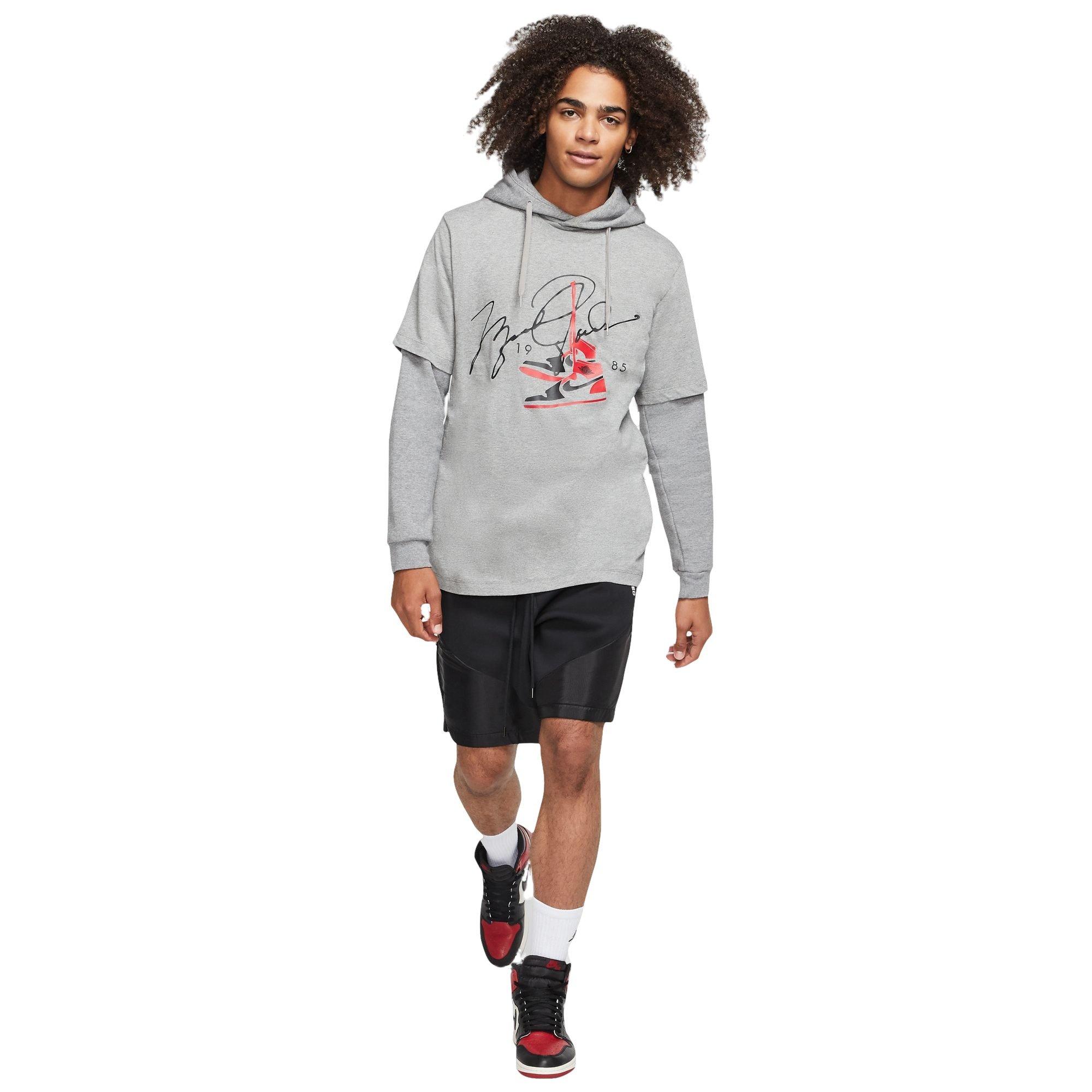 Jordan Men's AJ85 Tee - HEATHER/GREY Thumbnail View 4