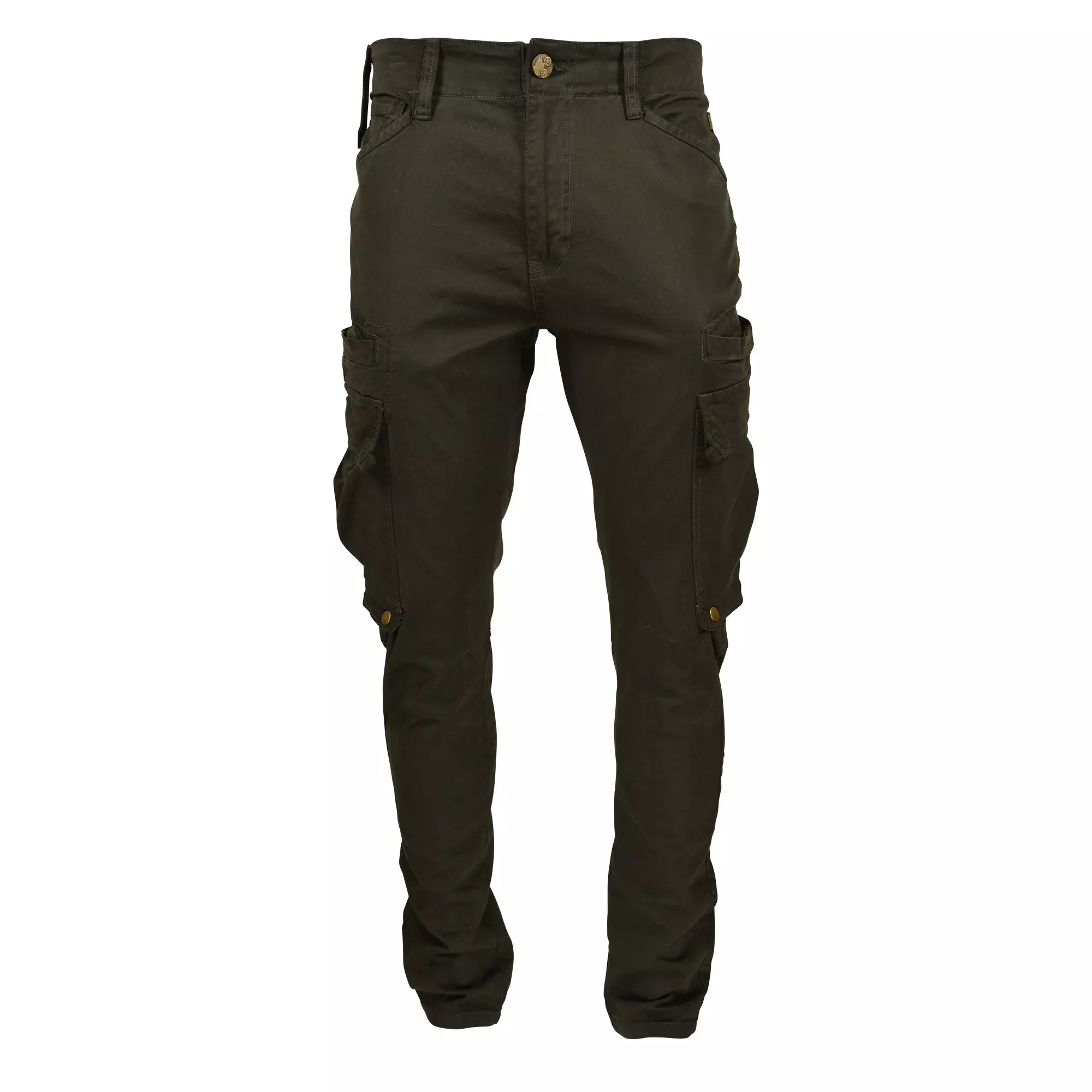 Grindhouse Men's Olive Twill Multi Cargo Pants - GREEN