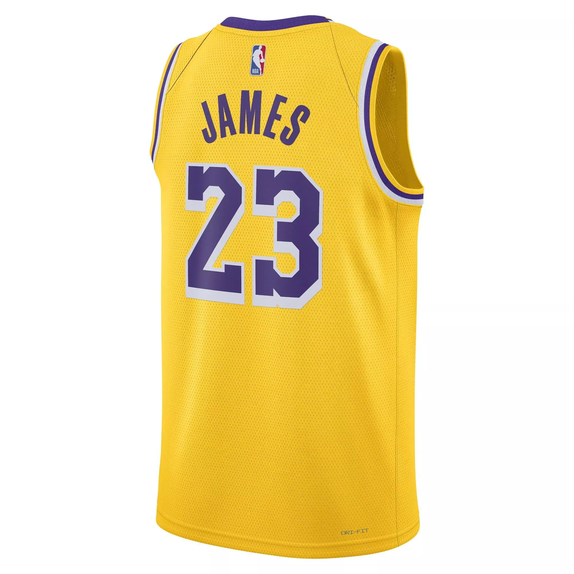 Nike Men's Los Angeles Lakers Lebron James Icon Edition Dri-FIT NBA Swingman Jersey - YELLOW