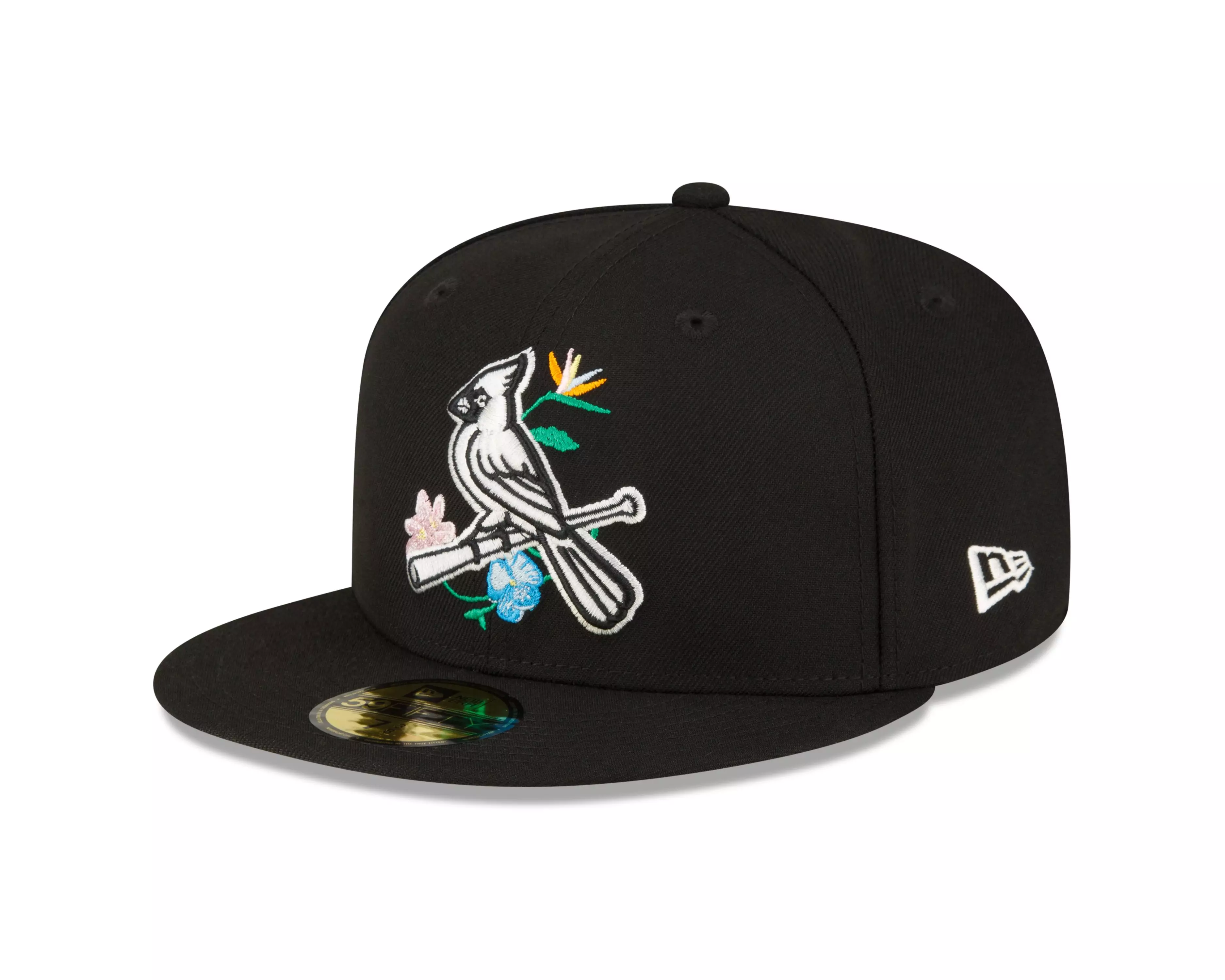 New Era St. Louis Cardinals 59FIFTY Fitted Hat-Floral Black - BLACK