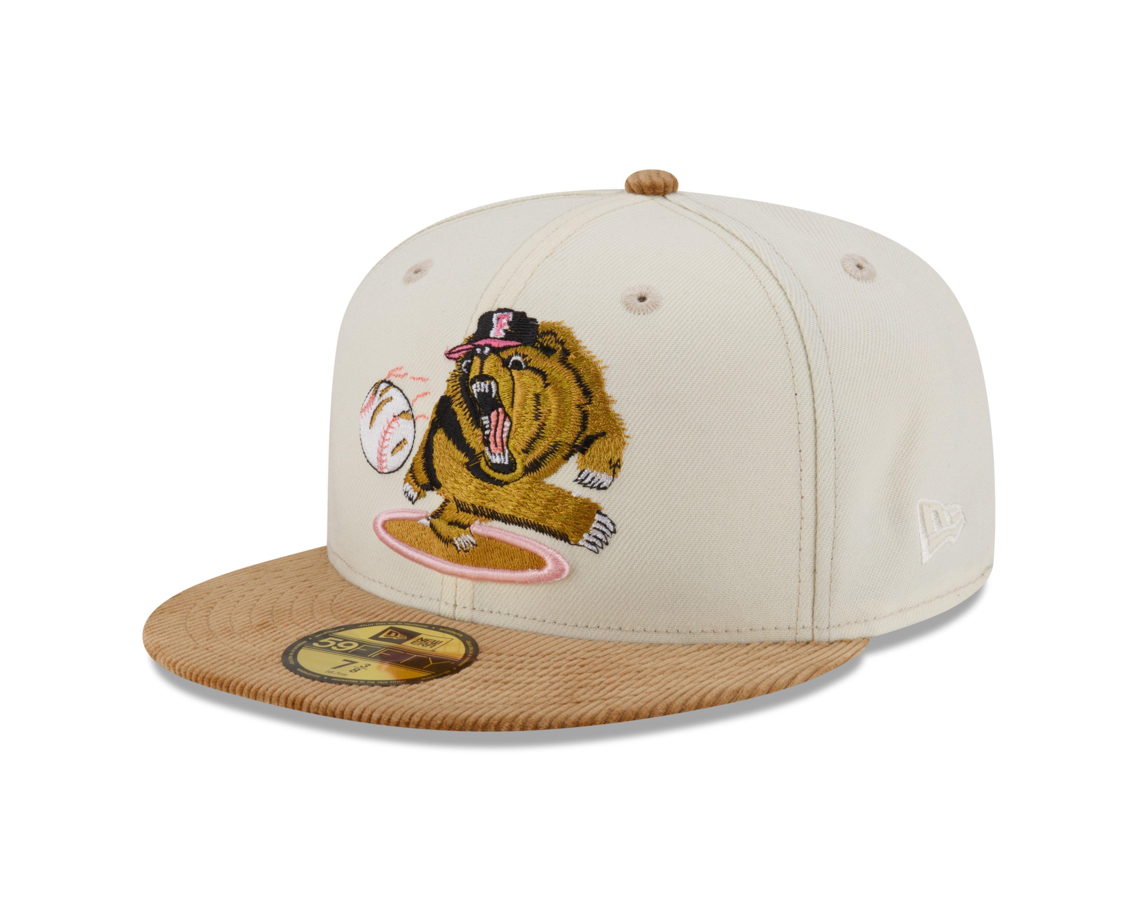 New Era Fresno Grizzlies 59FIFTY Fitted Hat-Chrome White