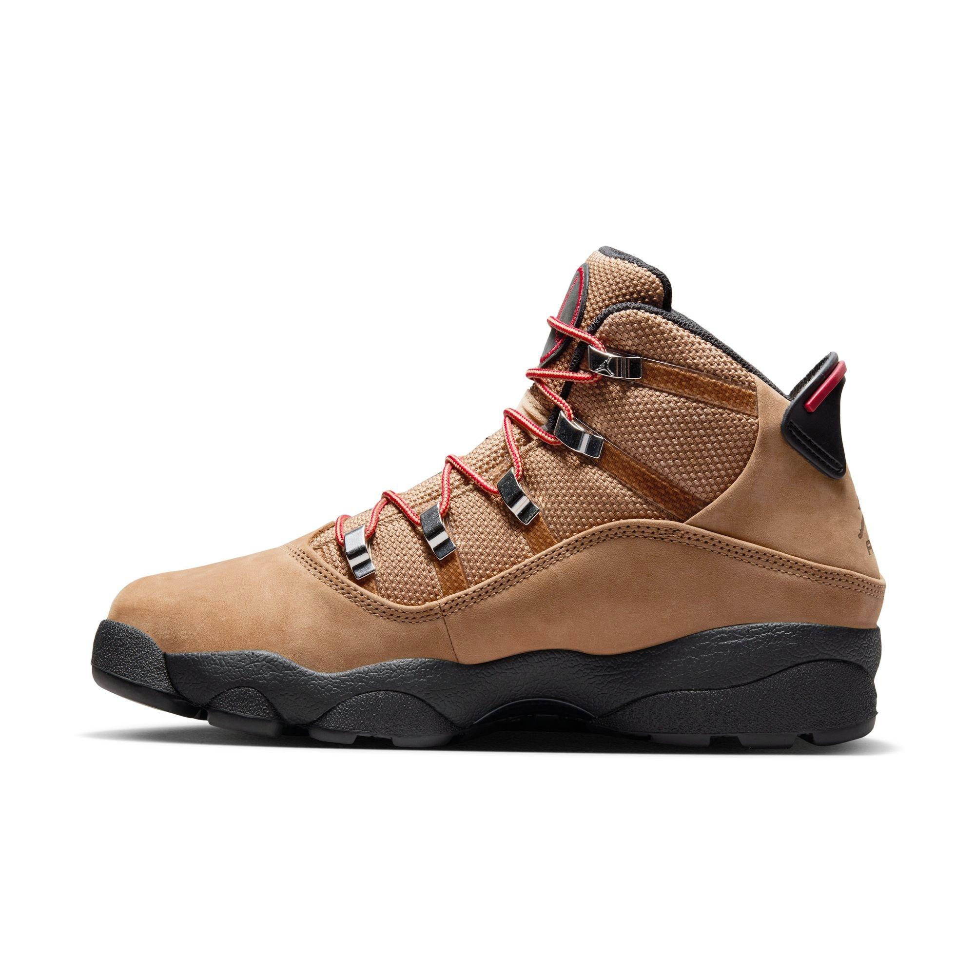 Jordan Winterized 6 Rings Men's "Rocky Tan/Black/Red" Boot