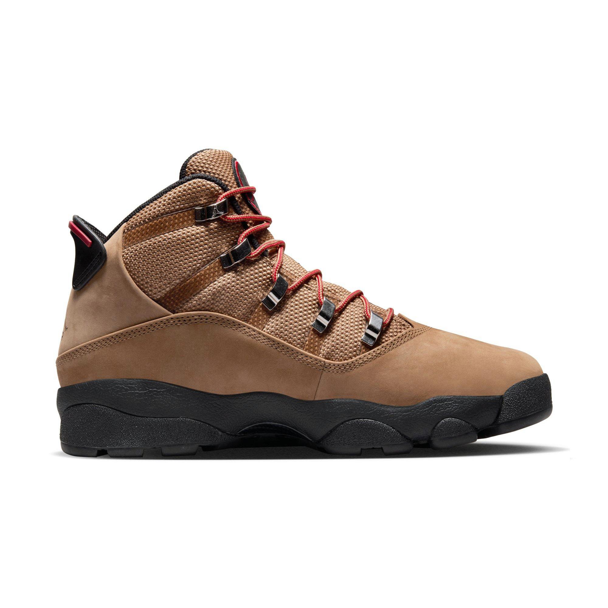 Jordan Winterized 6 Rings "Rocky Tan/Black/Red" Men's Boot - TAN Thumbnail View 2