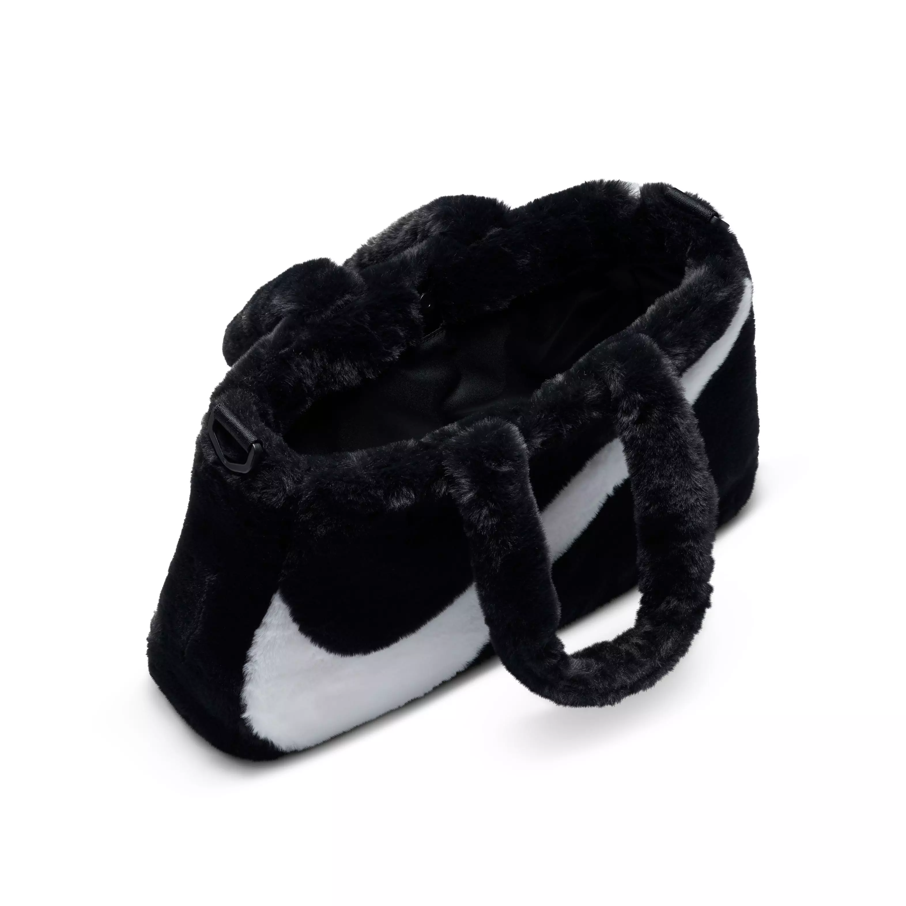 Nike Women's Sportswear Faux Fur Tote Bag-Black - BLACK