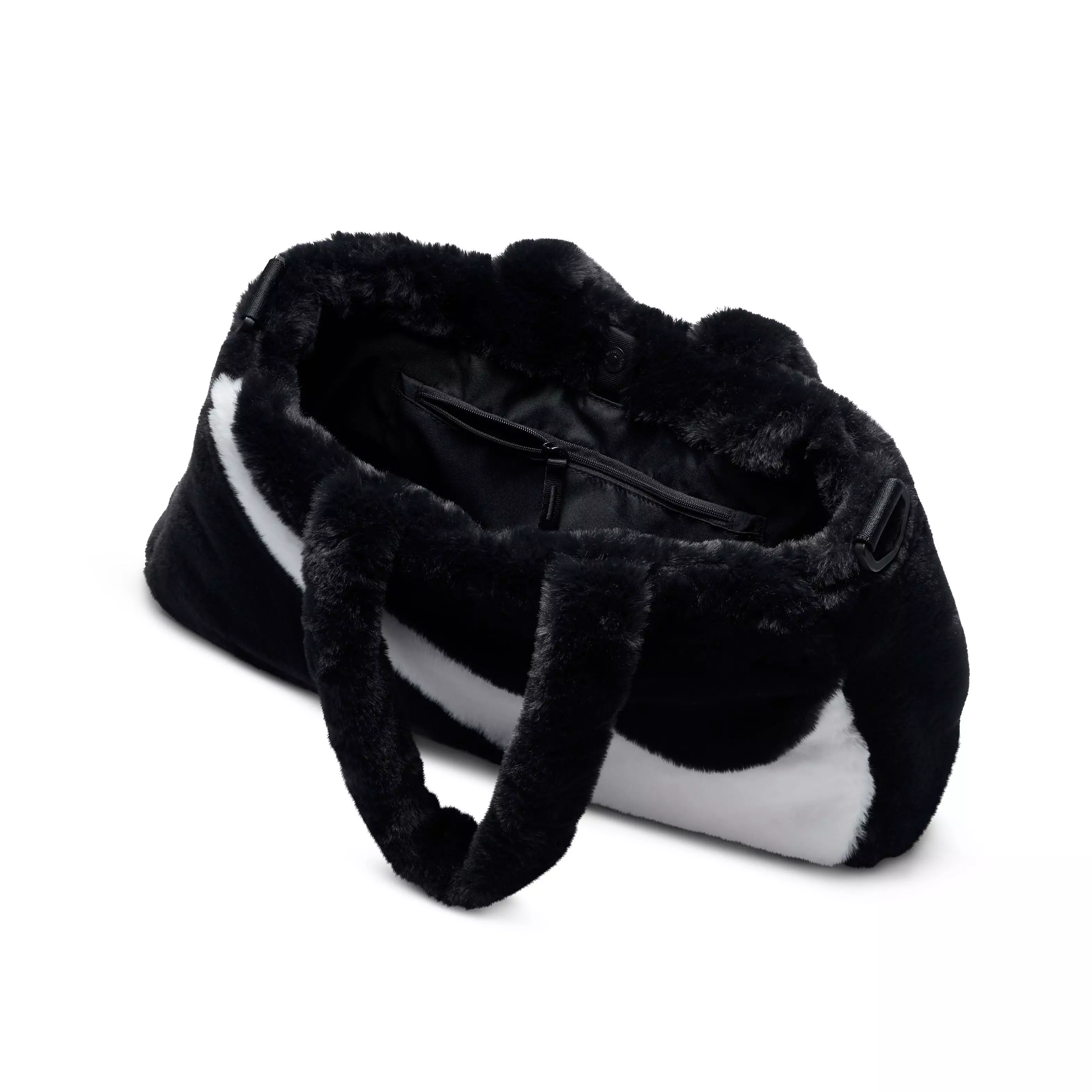 Nike Women's Sportswear Faux Fur Tote Bag-Black - BLACK