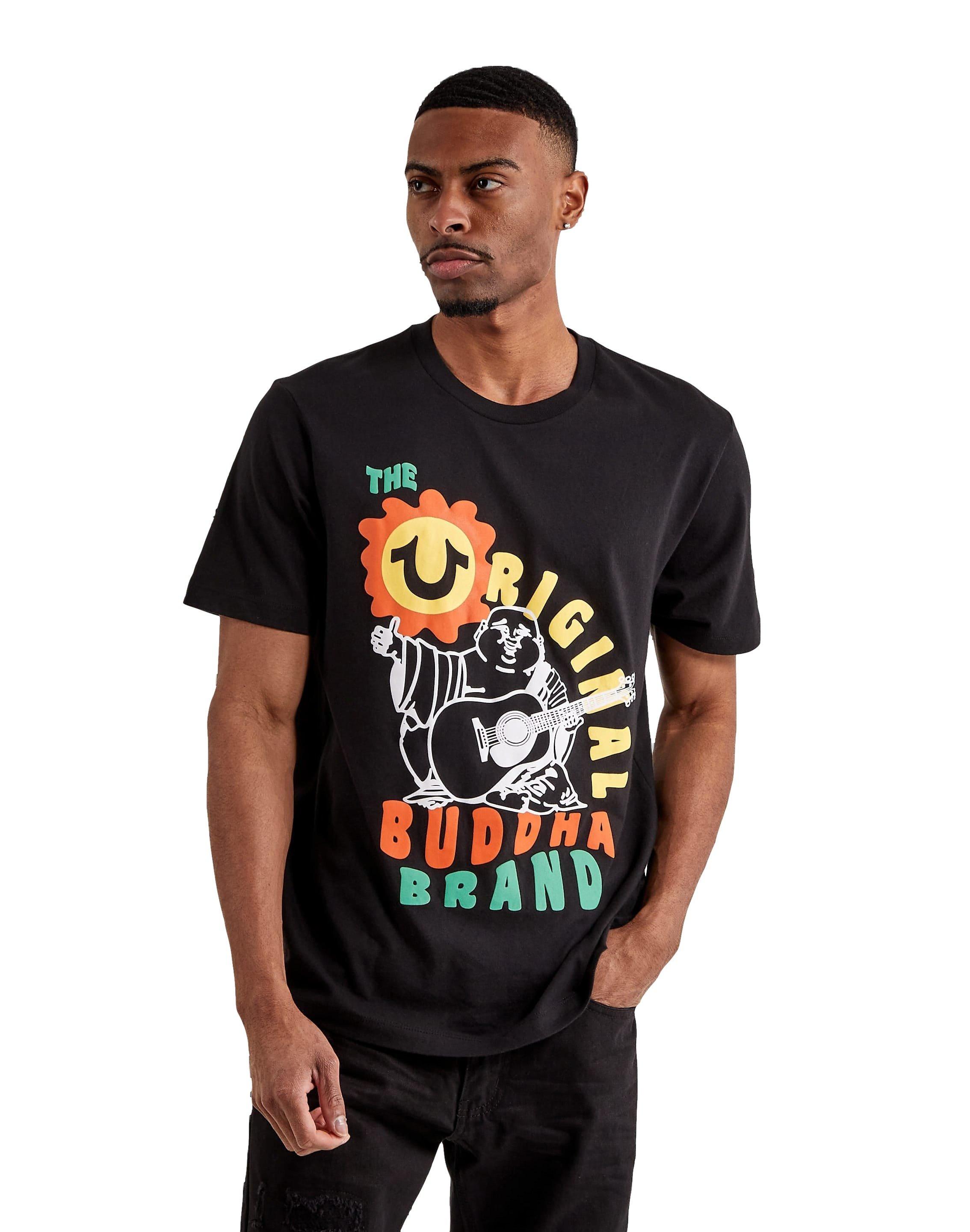 True Religion Men's Original Buddha Brand Tee-Black - Hibbett