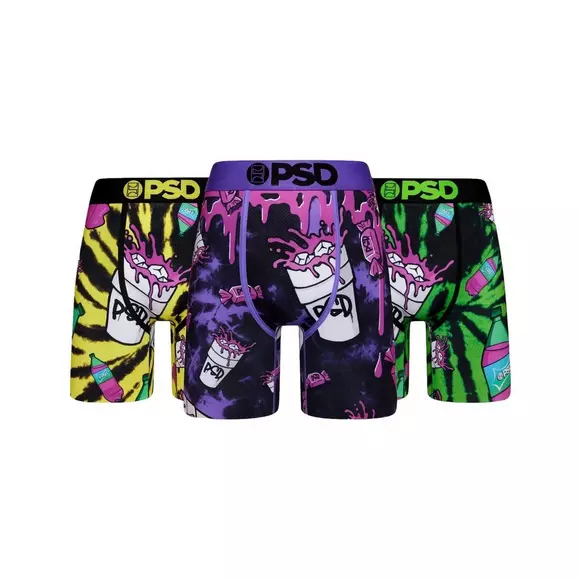 Womens-Purple PSD Shorts, Underwear, Boxer Briefs - Hibbett