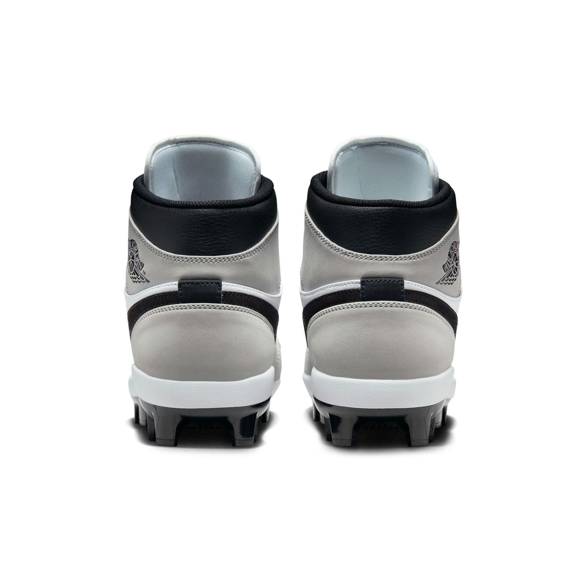 Jordan 1 Retro MCS "Lt Smoke Grey/Black/White" Men's Baseball Cleat - GREY/BLACK/WHITE Thumbnail View 6