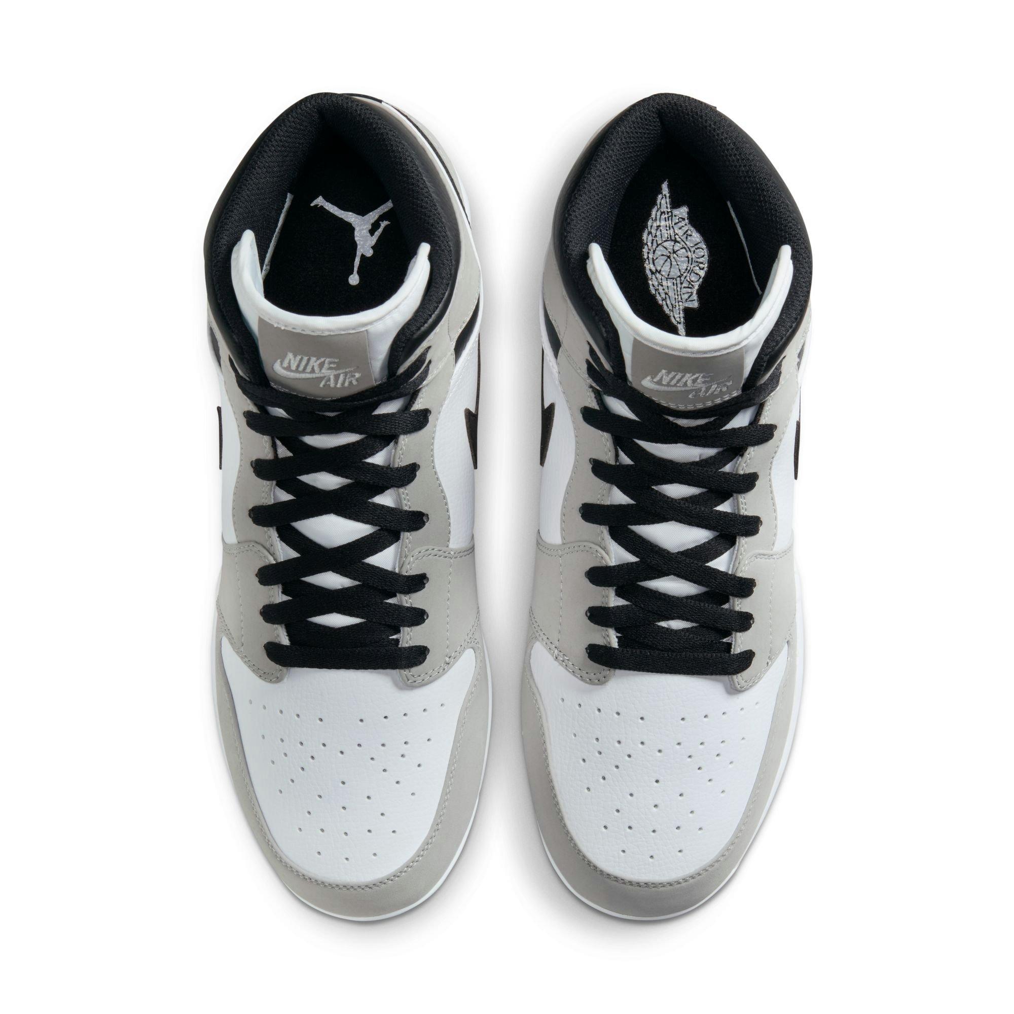 Jordan 1 Retro MCS "Lt Smoke Grey/Black/White" Men's Baseball Cleat - GREY/BLACK/WHITE Thumbnail View 7