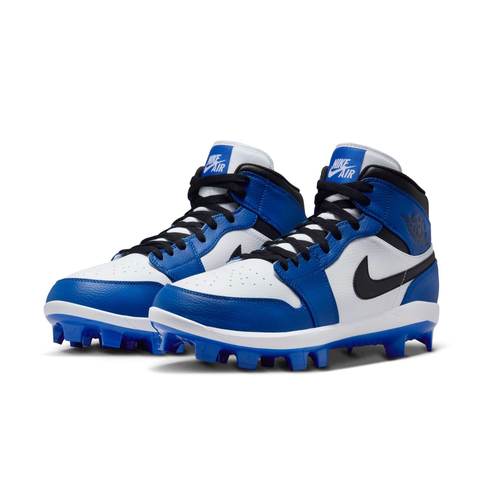 Nike Jordan 1 Retro MCS Baseball Cleats Game Royal Blue Black Nike Sz 10 Jordan 1 Retro Mcs Game Royal Blue-Black Baseball  main image 2
