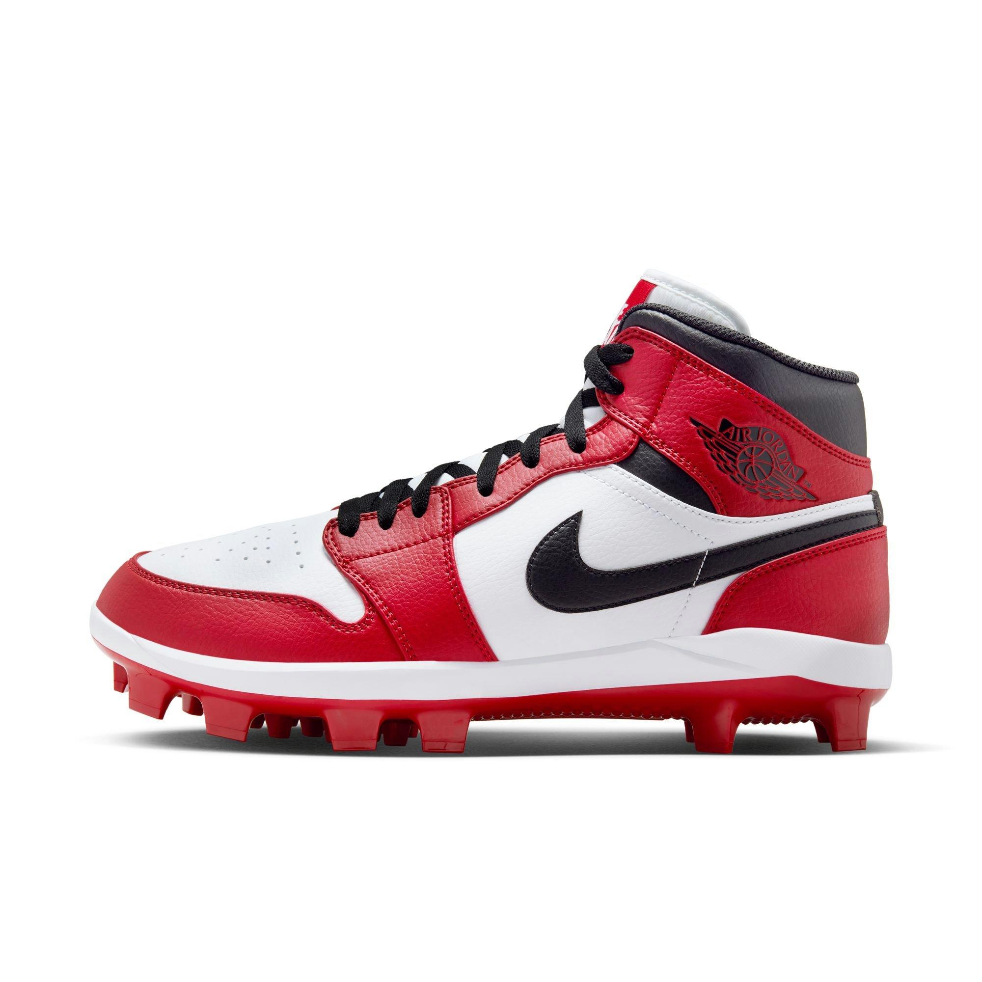 Jordan 1 Retro MCS "Gym Red/Black/White" Men's Baseball Cleat - RED/BLACK/WHITE Thumbnail View 3