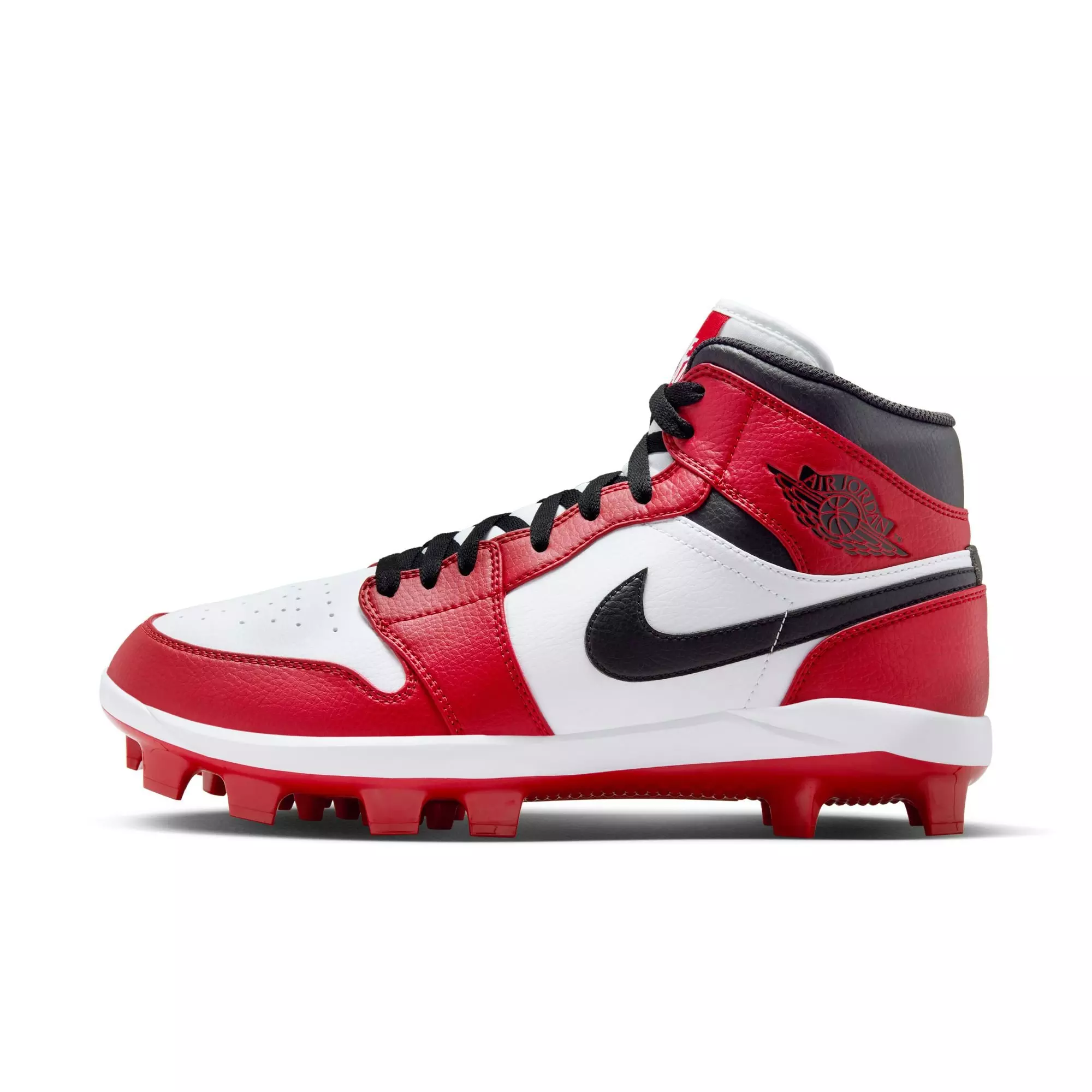 Jordan 1 Retro MCS "Gym Red/Black/White" Men's Baseball Cleat - RED/BLACK/WHITE