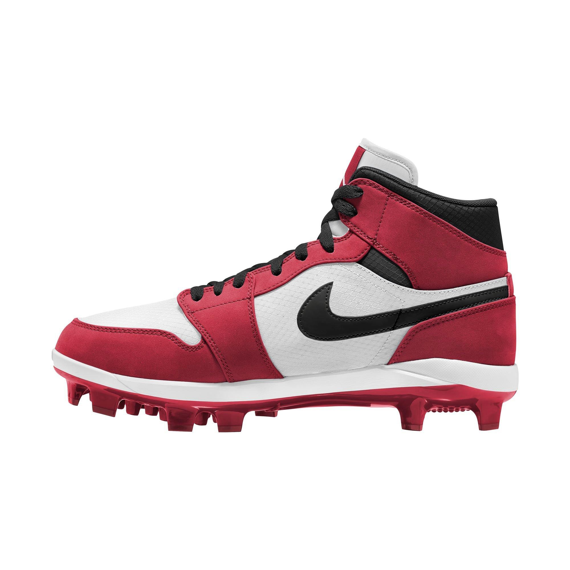 Jordan 1 Retro MCS "Gym Red/Black/White" Men's Baseball Cleat - RED/BLACK/WHITE Thumbnail View 4