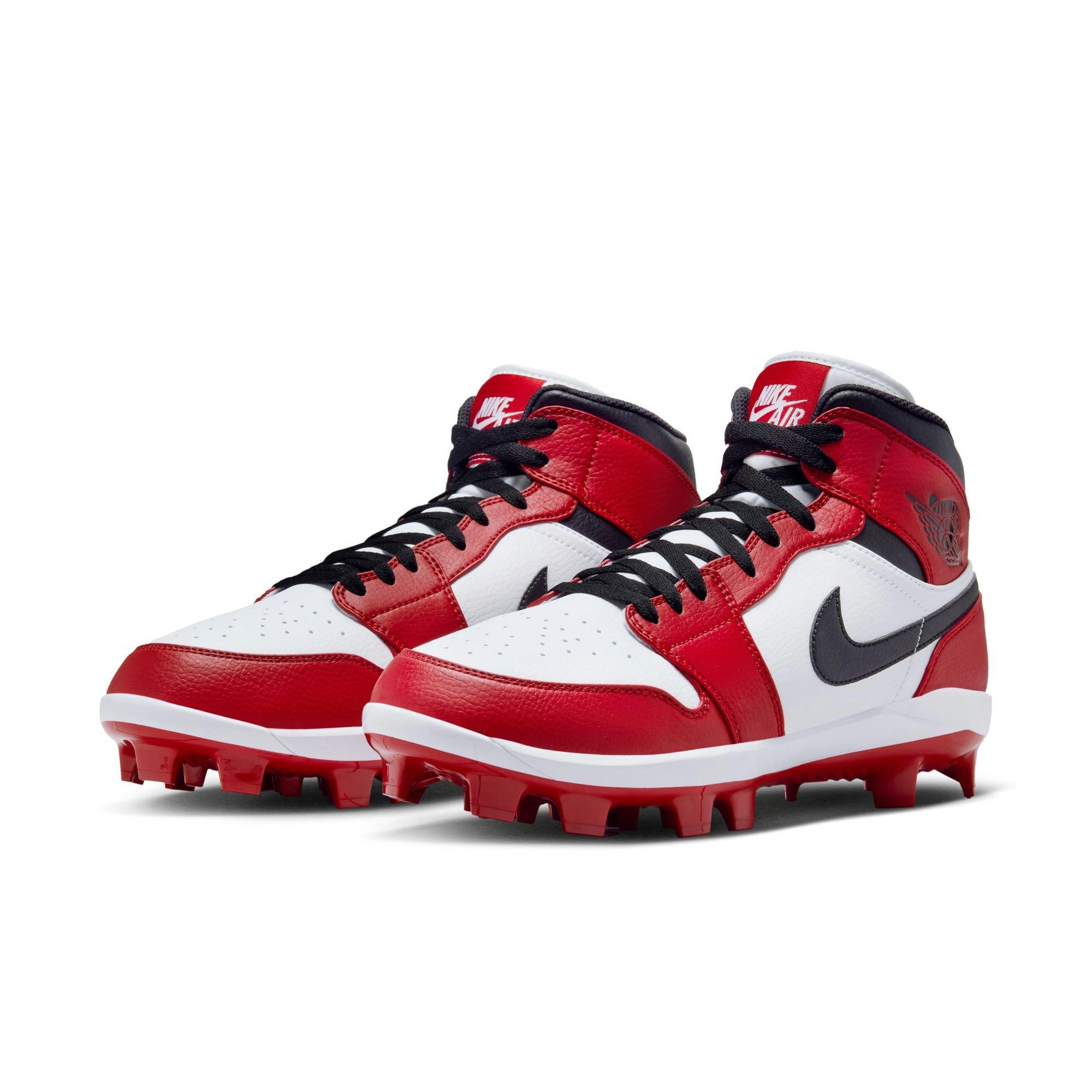 Jordan 1 Retro MCS "Gym Red/Black/White" Men's Baseball Cleat - RED/BLACK/WHITE Thumbnail View 5