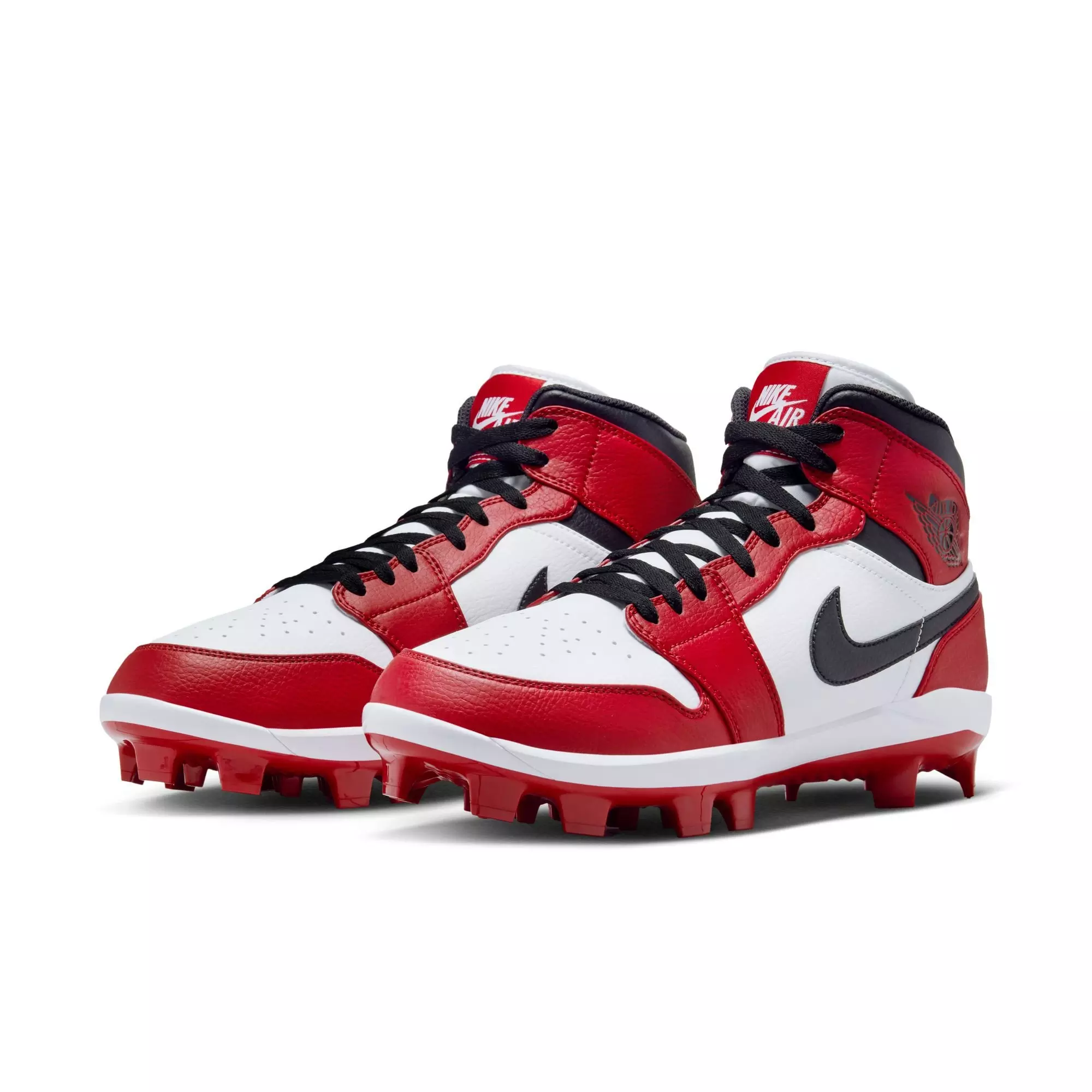 Jordan 1 Retro MCS "Gym Red/Black/White" Men's Baseball Cleat - RED/BLACK/WHITE