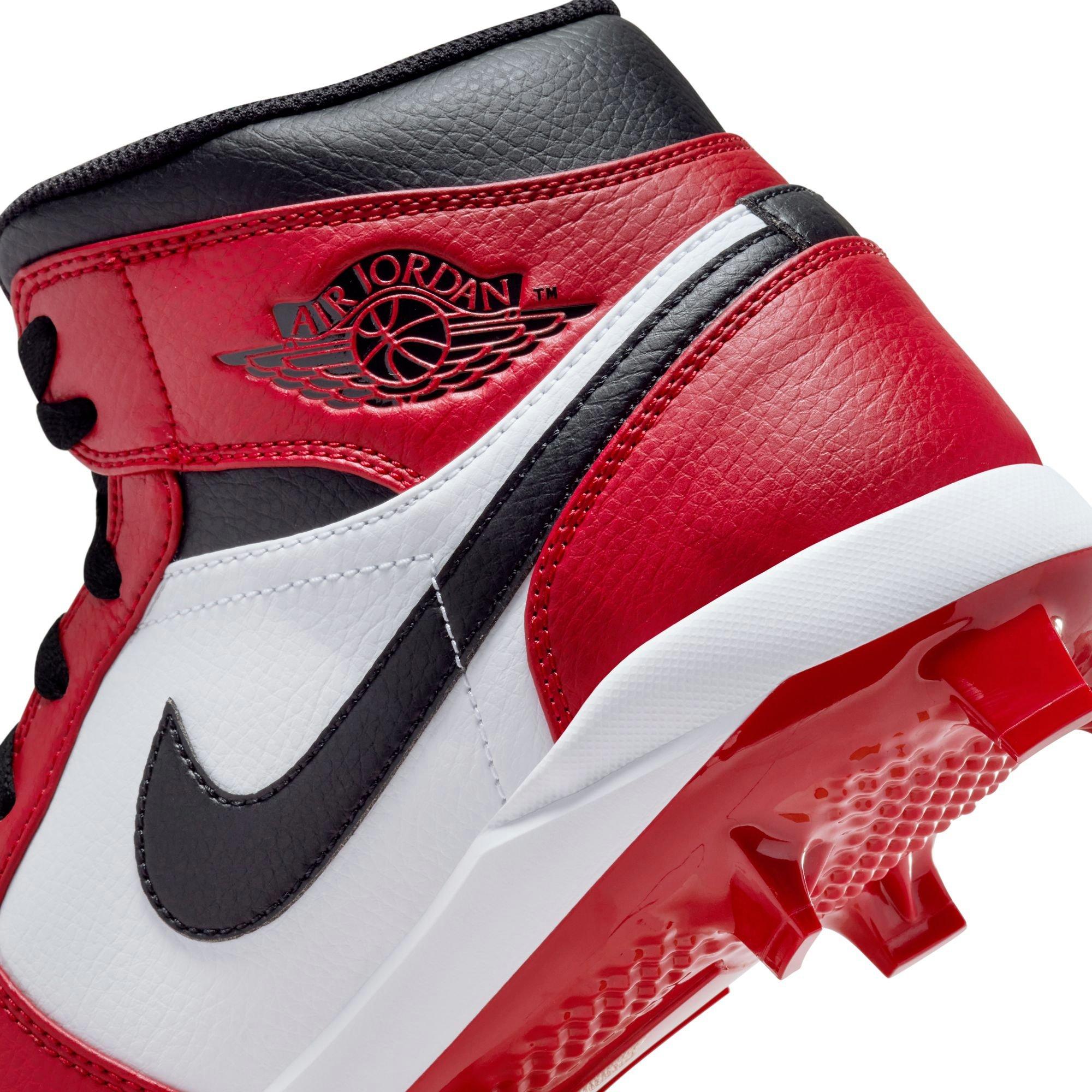 Jordan 1 Retro MCS "Gym Red/Black/White" Men's Baseball Cleat - RED/BLACK/WHITE Thumbnail View 11