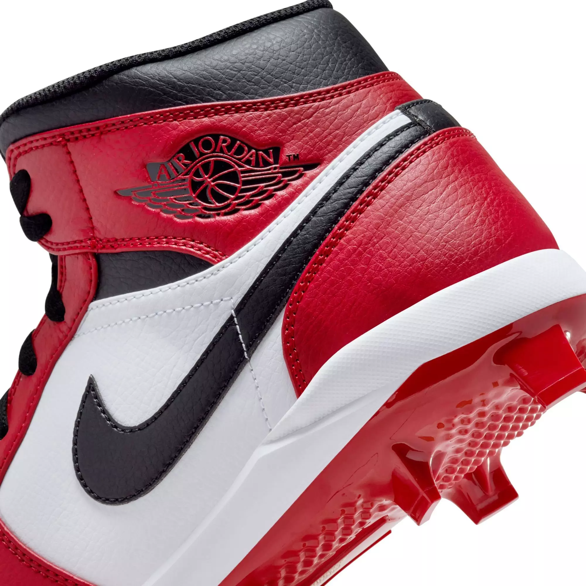 Jordan 1 Retro MCS "Gym Red/Black/White" Men's Baseball Cleat - RED/BLACK/WHITE