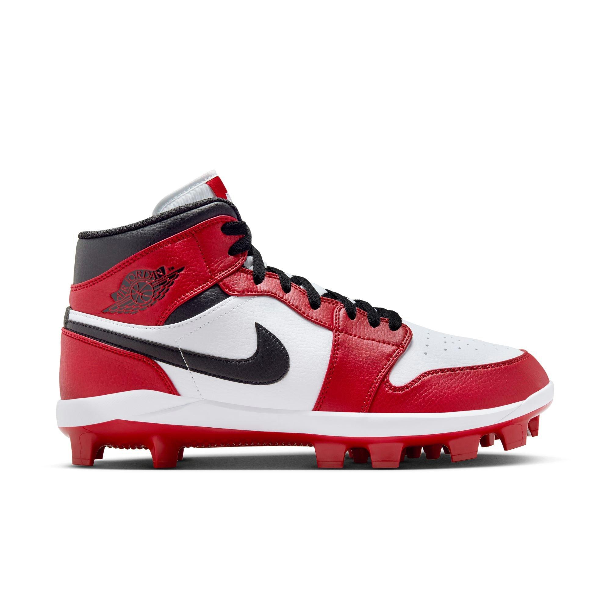 Jordan 1 Retro MCS "Gym Red/Black/White" Men's Baseball Cleat - RED/BLACK/WHITE Thumbnail View 1
