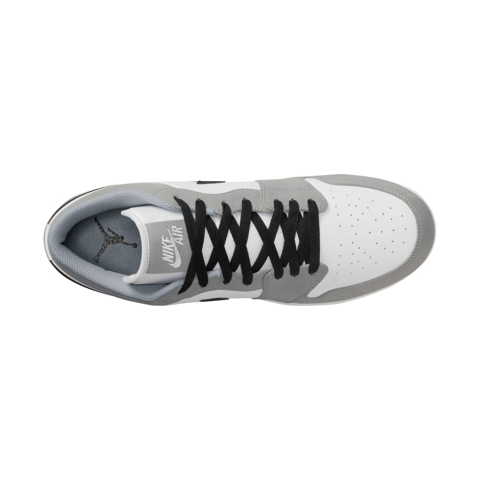 Jordan 1 Retro MCS Low "Lt Smoke Grey/Black/White" Men's Baseball Cleat - GREY/BLACK/WHITE Thumbnail View 8
