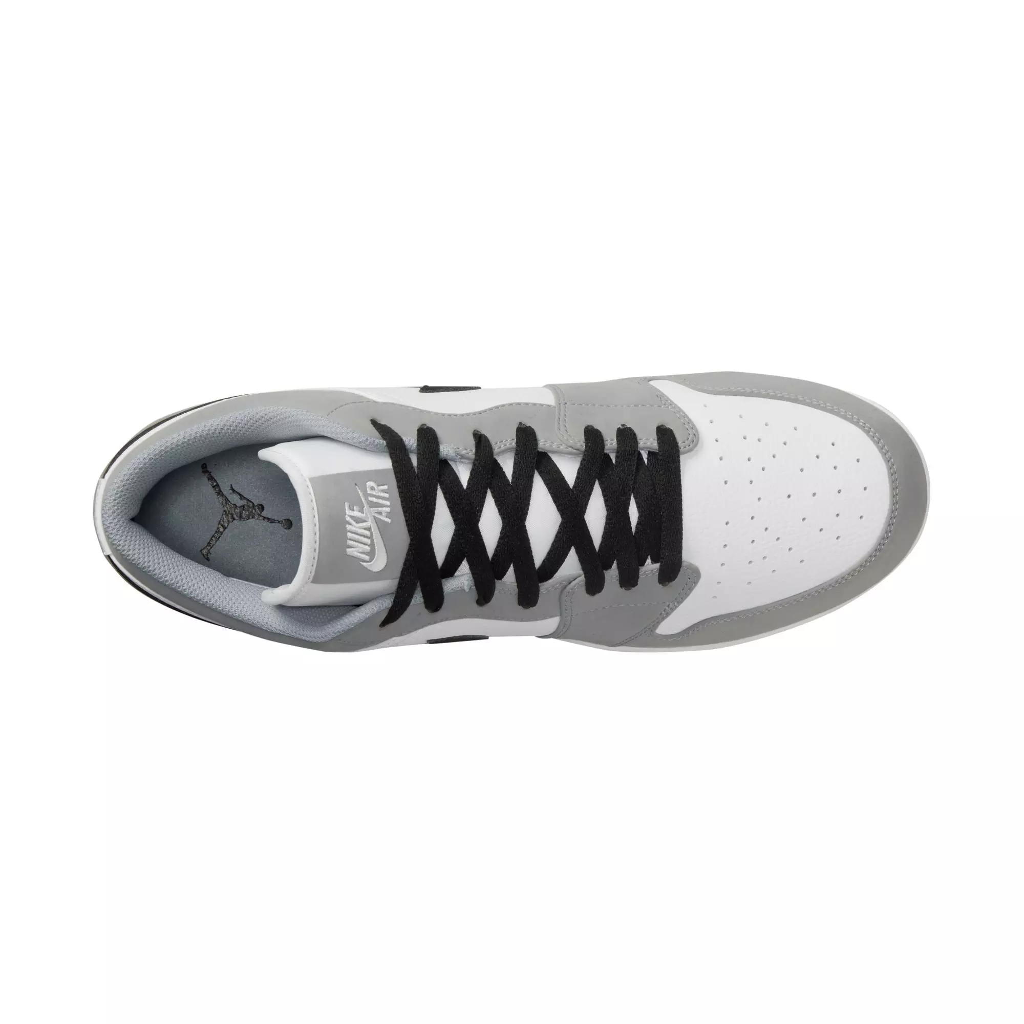 Jordan 1 Retro MCS Low "Lt Smoke Grey/Black/White" Men's Baseball Cleat - GREY/BLACK/WHITE