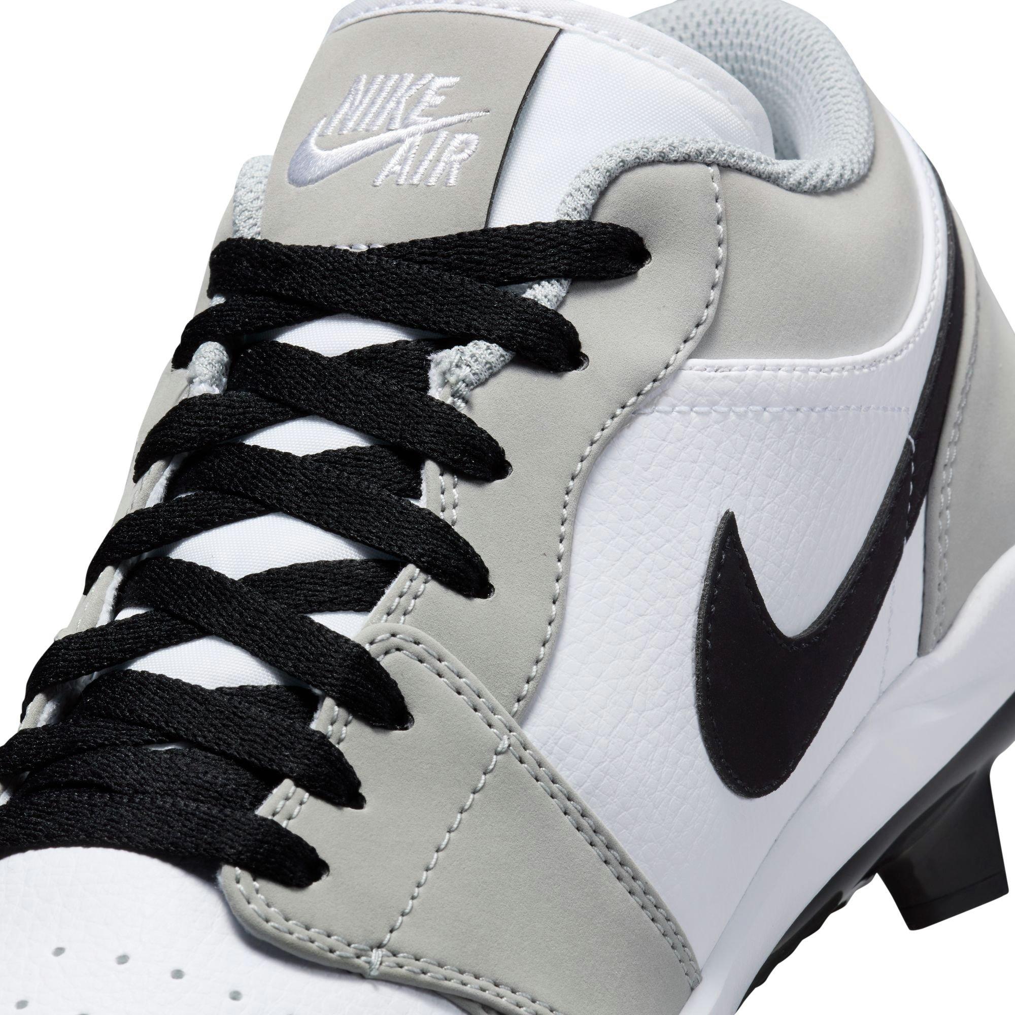 Jordan 1 Retro MCS Low "Lt Smoke Grey/Black/White" Men's Baseball Cleat - GREY/BLACK/WHITE Thumbnail View 10