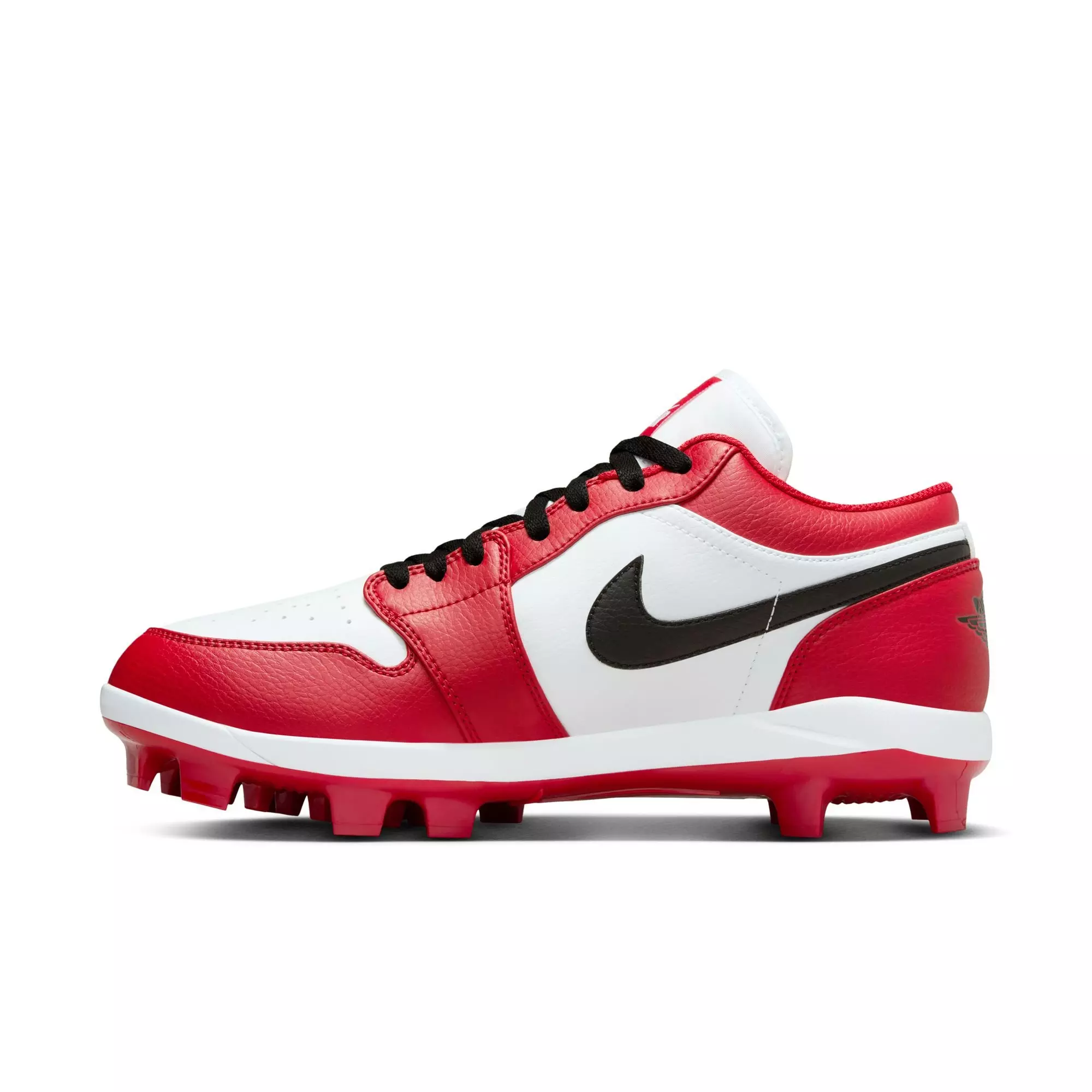 Jordan 1 Retro MCS Low "Gym Red/Black/White" Men's Baseball Cleat - RED/BLACK/WHITE