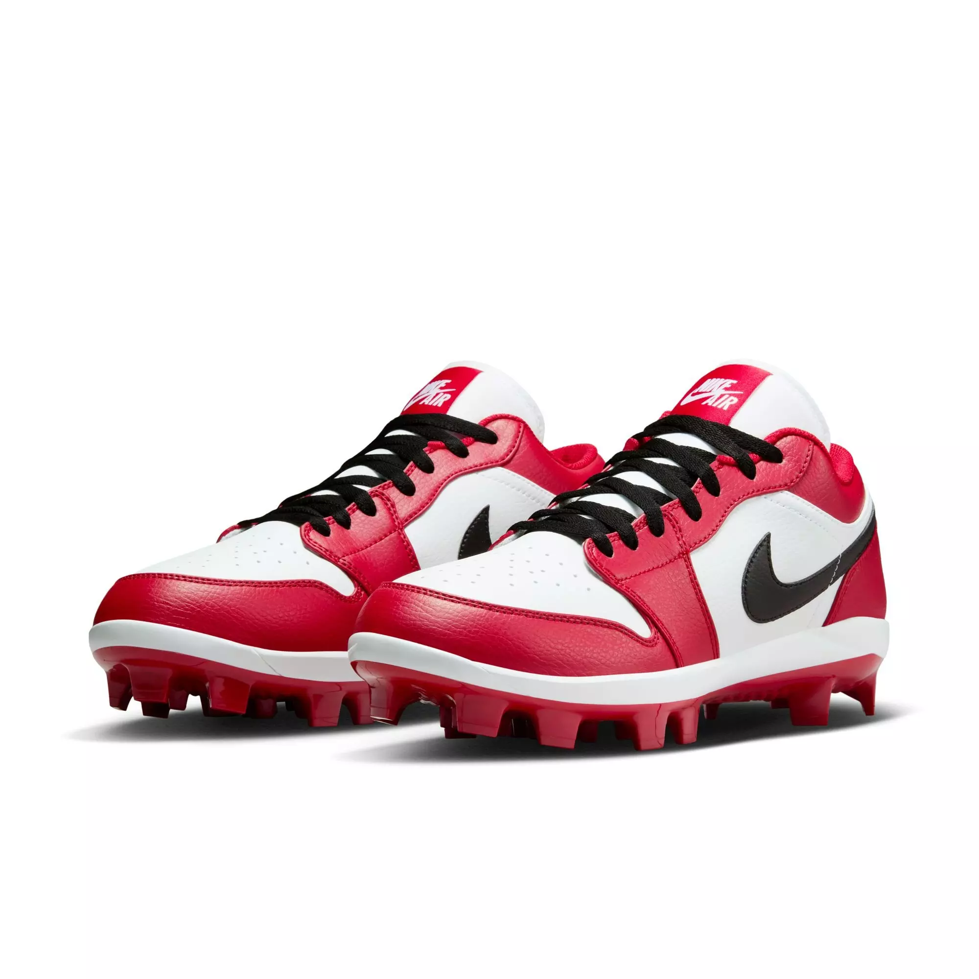 Jordan 1 Retro MCS Low "Gym Red/Black/White" Men's Baseball Cleat - RED/BLACK/WHITE