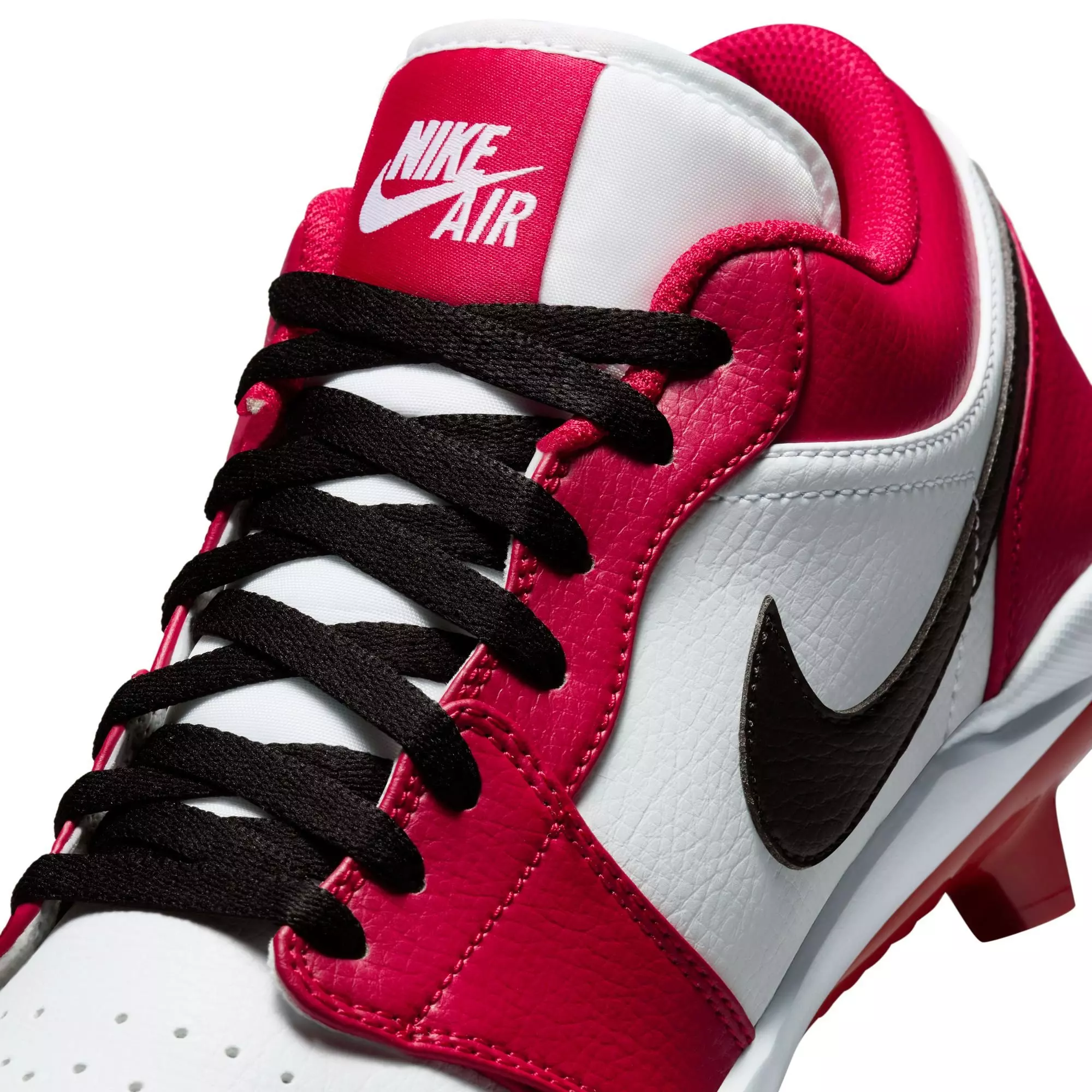 Jordan 1 Retro MCS Low "Gym Red/Black/White" Men's Baseball Cleat - RED/BLACK/WHITE