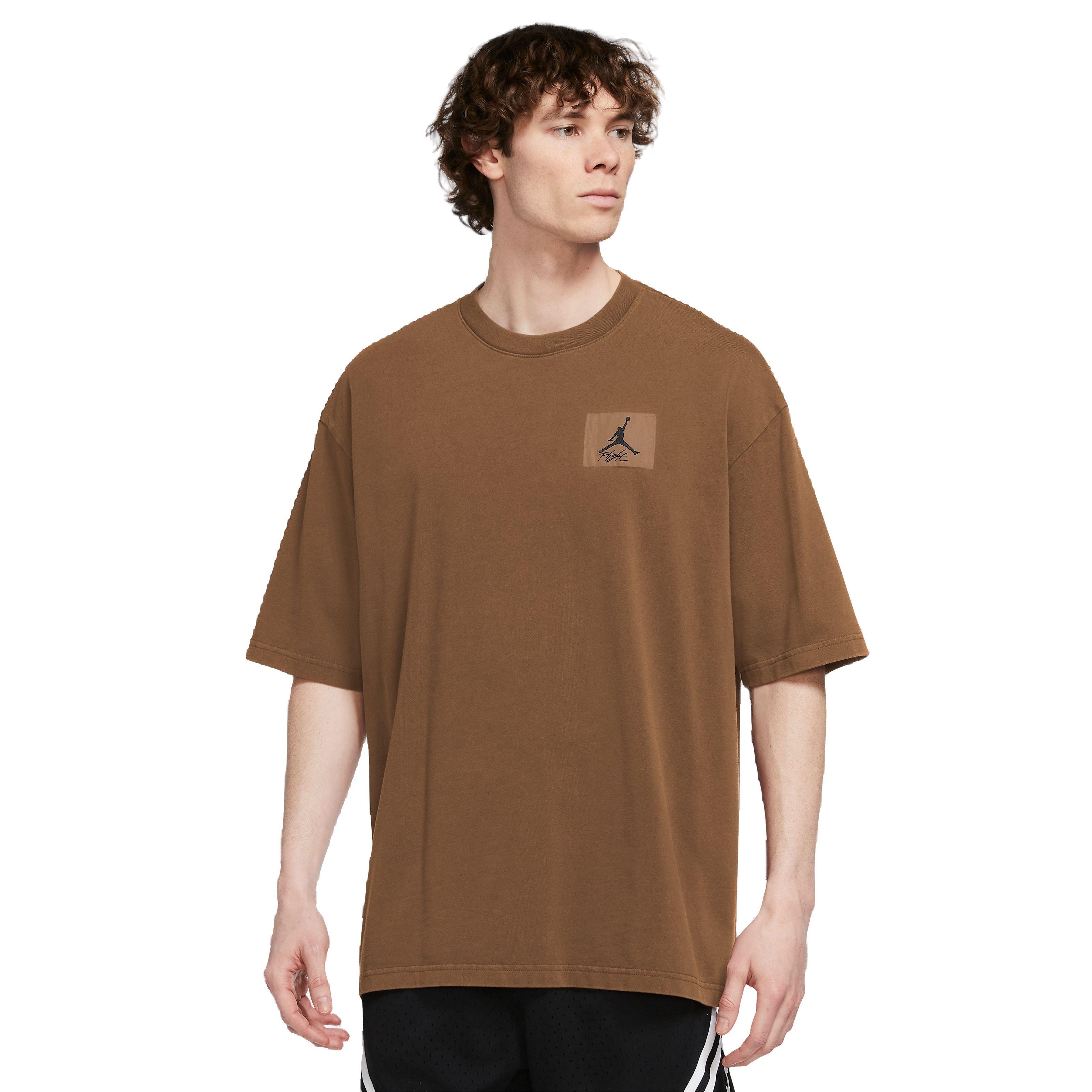 Jordan Men's Flight Essentials Oversized Tee-Brown - BROWN Thumbnail View 1