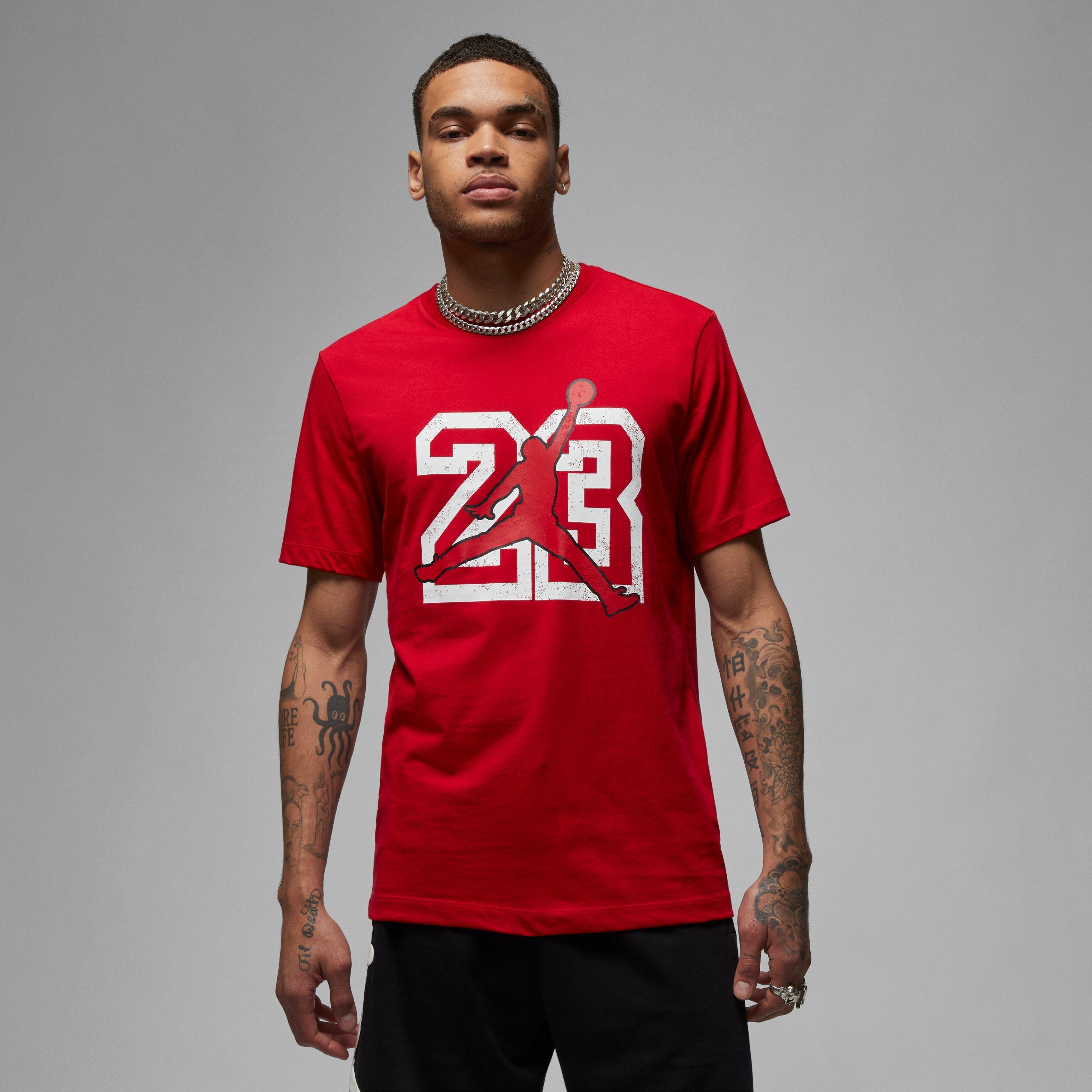 Jordan Men's Flight Essentials Tee-Red - RED Thumbnail View 4