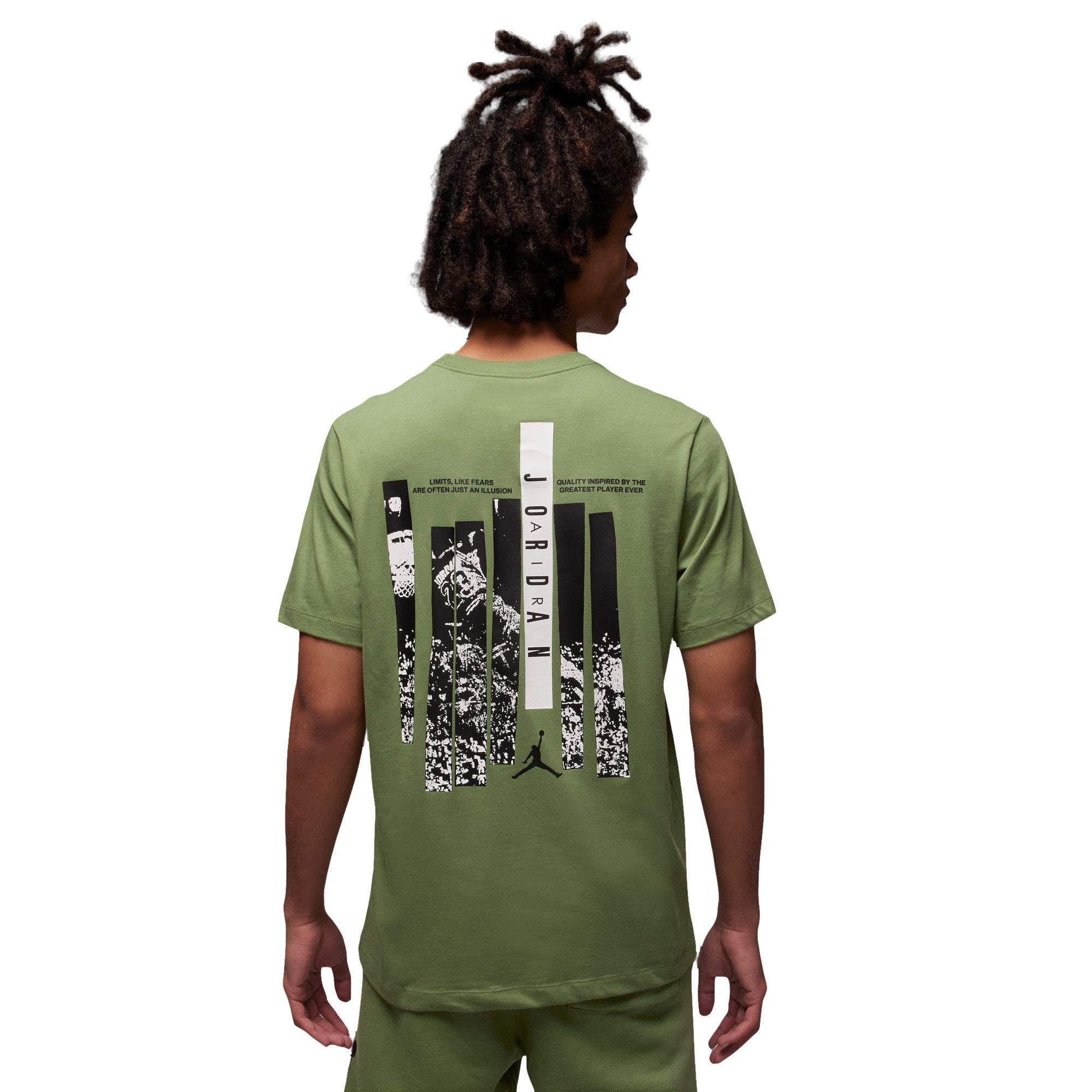 Jordan Men's Brand Graphic Tee-Olive - OLIVE Thumbnail View 2