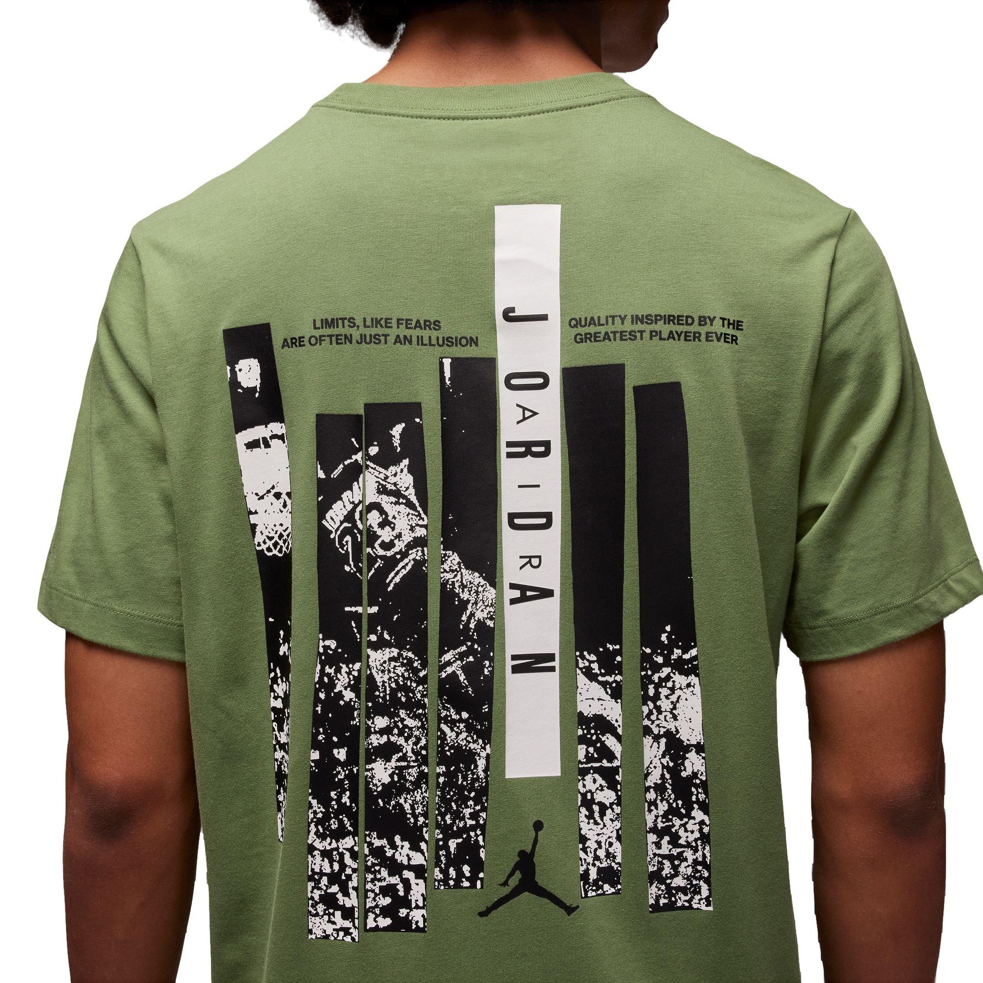 Jordan Men's Brand Graphic Tee-Olive - OLIVE Thumbnail View 4